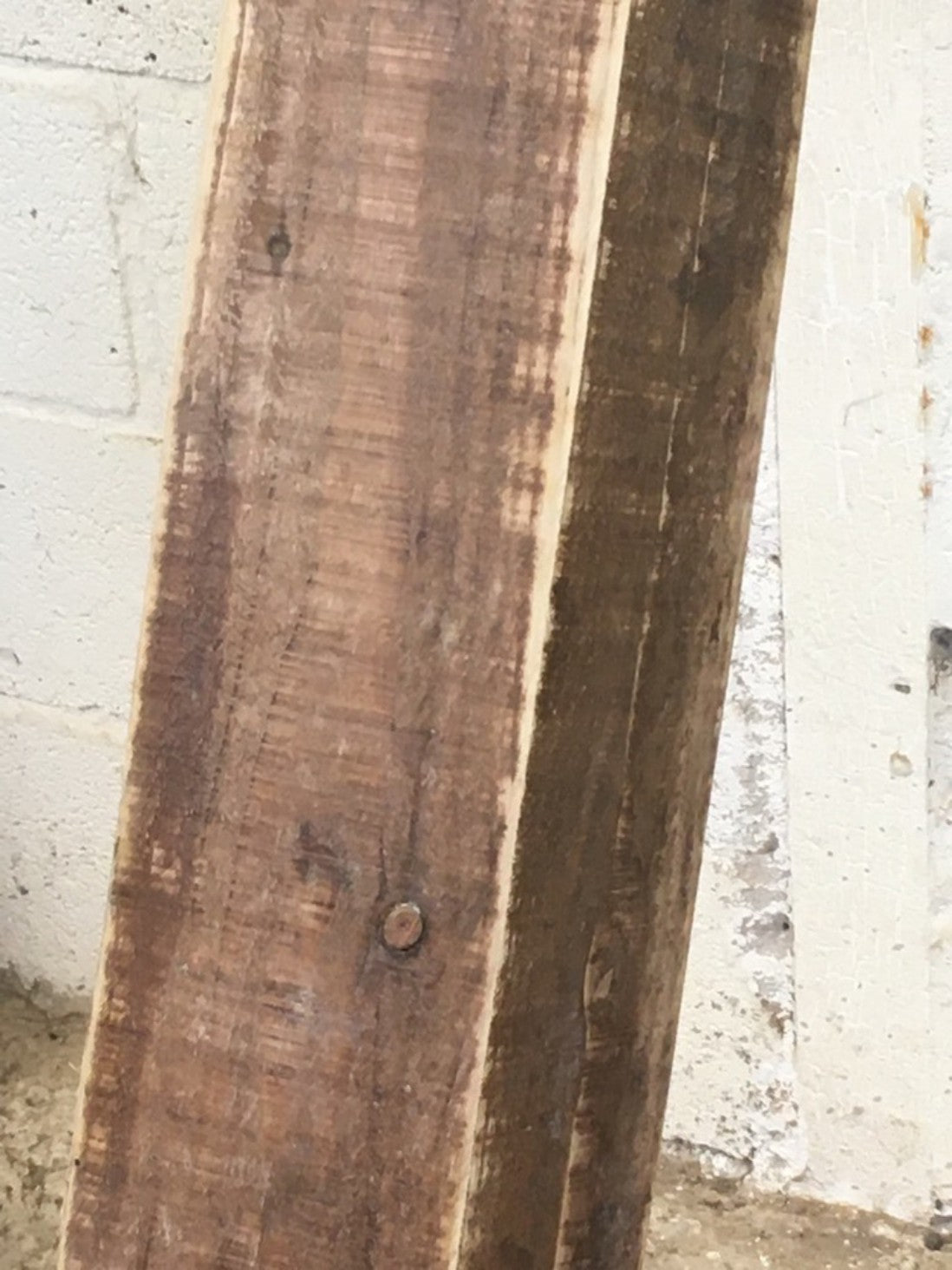 6ft 11" Or 2.11m Long 6 5/8” Deep Old Salvaged Rustic Pine Beam Post Support