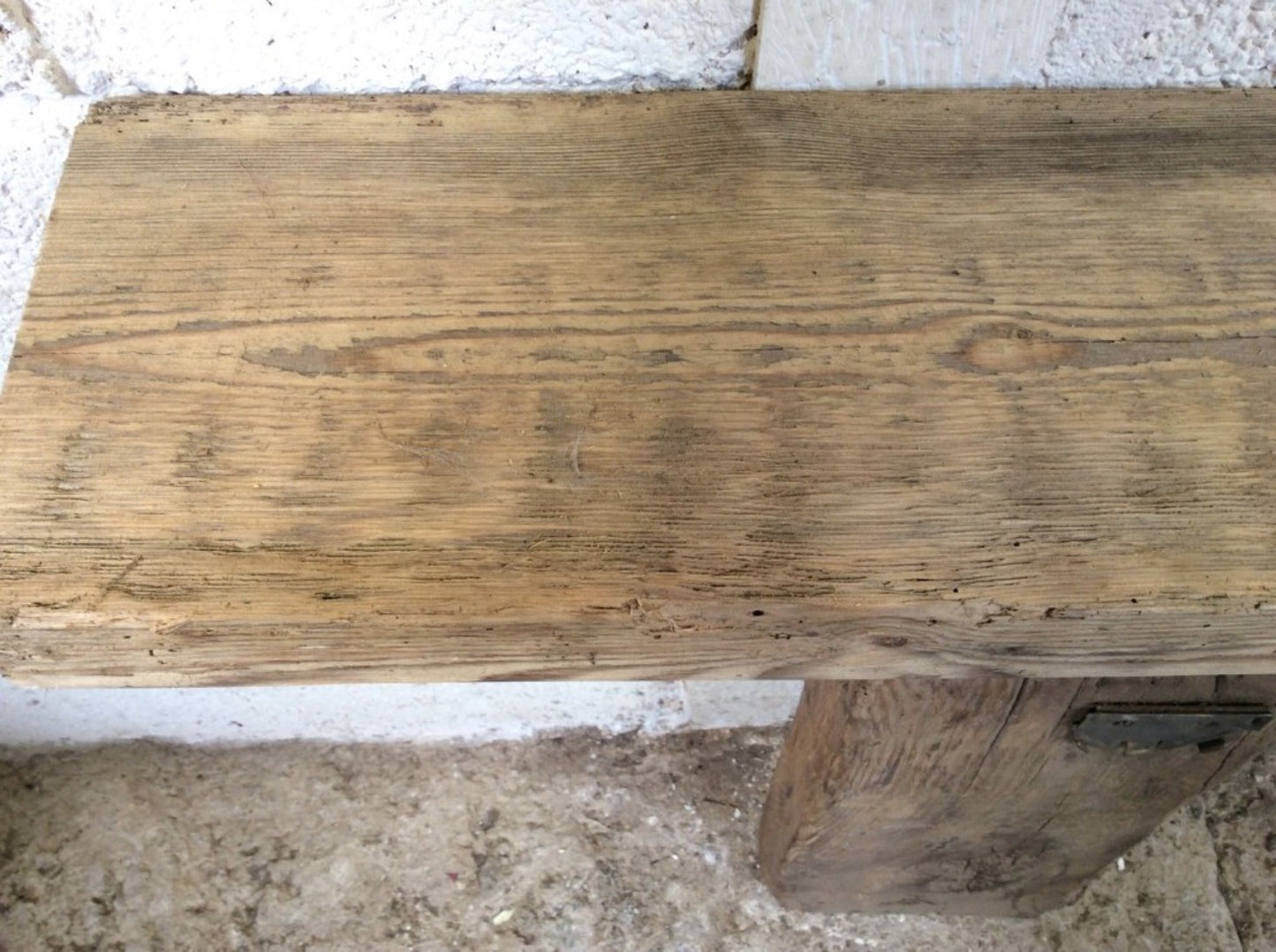 2ft 7 7/8" Or 81cm Long Old Reclaimed Rustic Pine Mantle Shelf