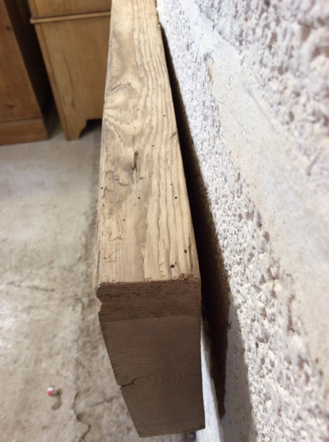 2ft 7 7/8" Or 81cm Long Old Reclaimed Rustic Pine Mantle Shelf