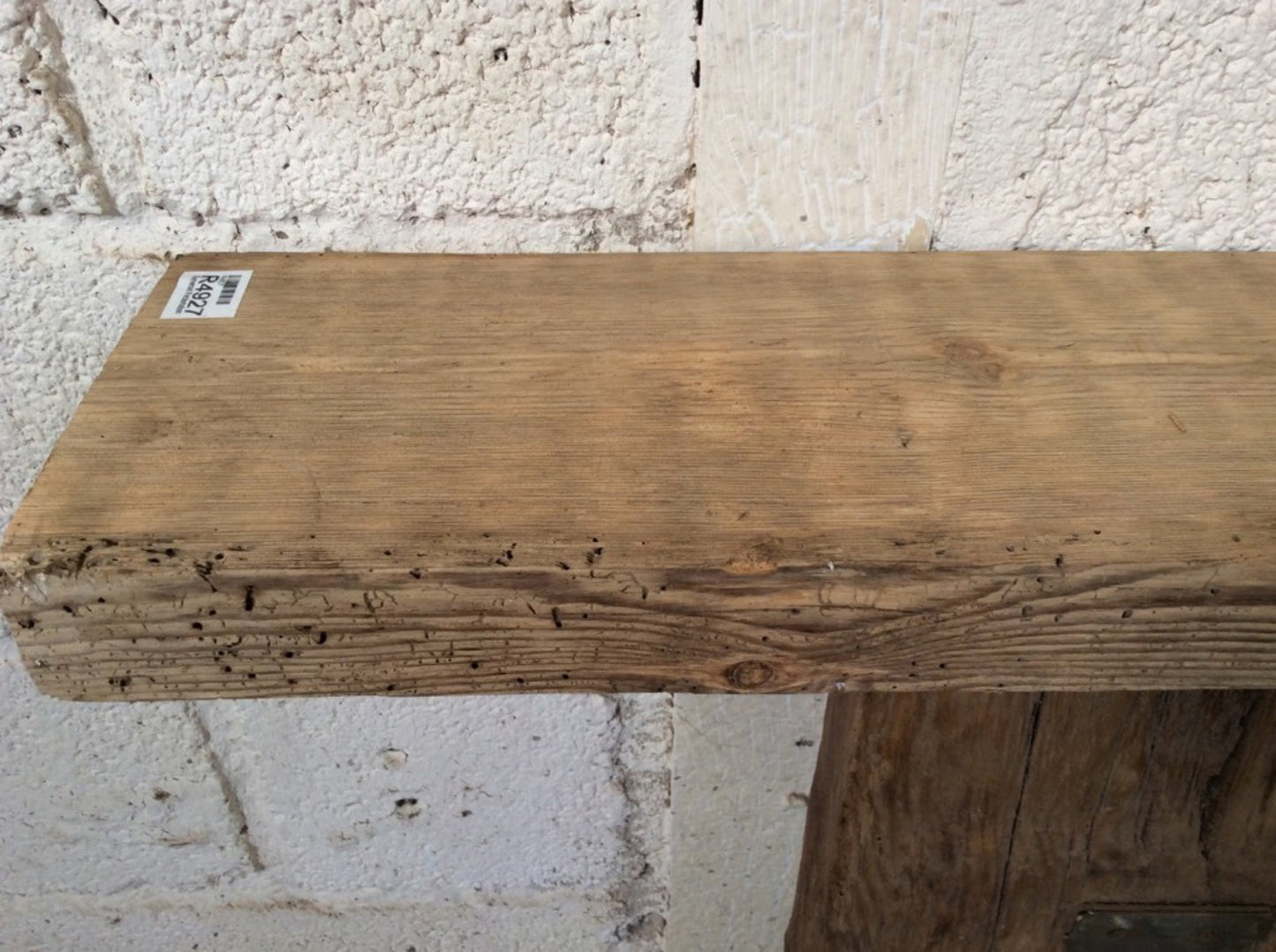 2ft 7 7/8" Or 81cm Long Old Reclaimed Rustic Pine Mantle Shelf