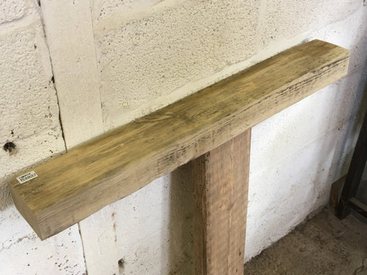 3ft Or 91.5cm Long Old Salvaged Rustic Pine Timber Floating Mantle Shelf