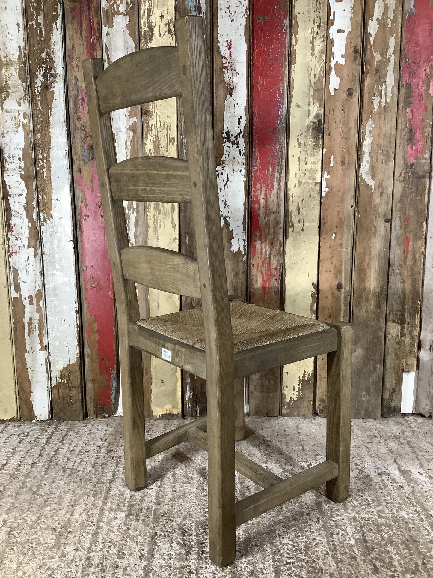 Solid Stained Ash Shaker Style Back Kitchen Dining Room Chair Sea Grass Seat