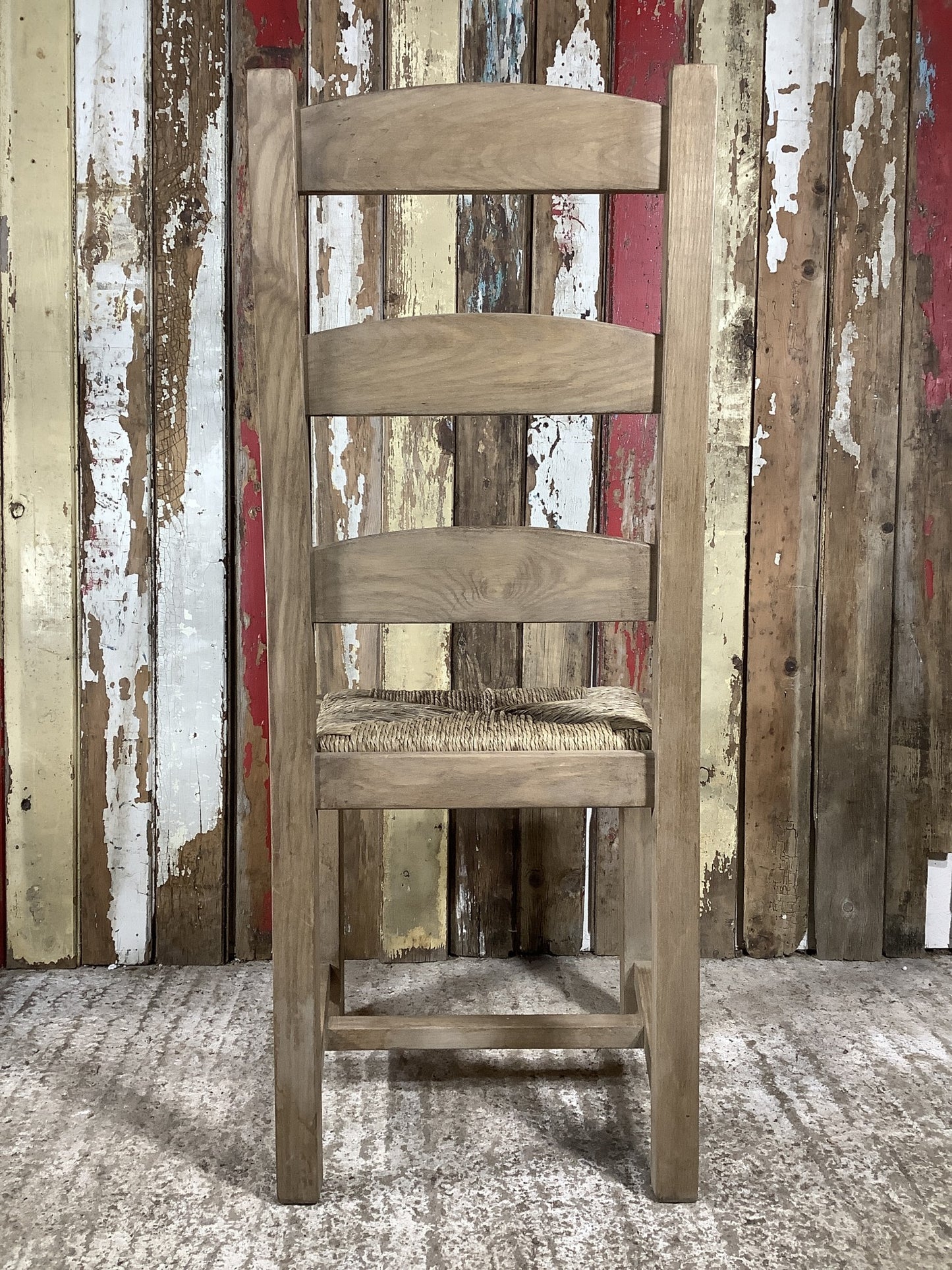 Solid Stained Ash Shaker Style Back Kitchen Dining Room Chair Sea Grass Seat
