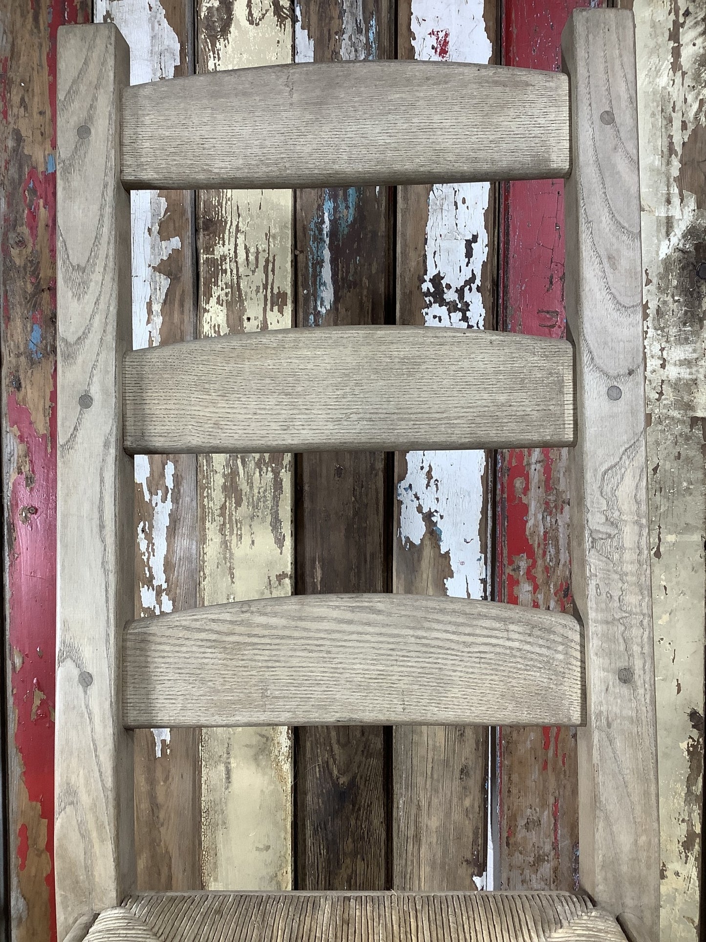 Solid Stained Ash Shaker Style Back Kitchen Dining Room Chair Sea Grass Seat