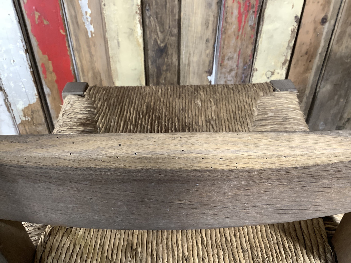 Solid Stained Oak Shaker Style Back Kitchen Dining Room Chair Sea Grass Seat