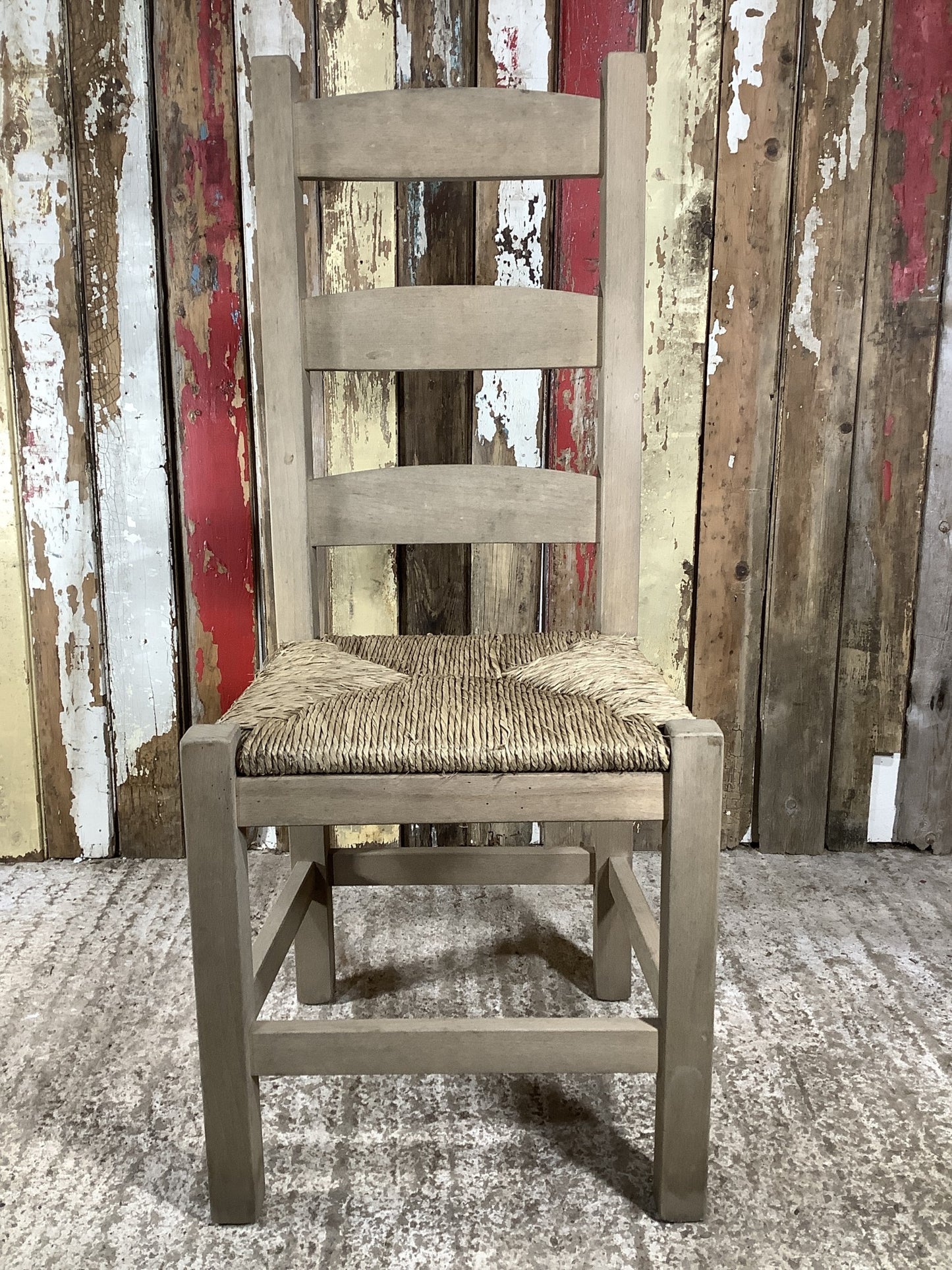 Solid Stained Ash Shaker Style Back Kitchen Dining Room Chair Sea Grass Seat