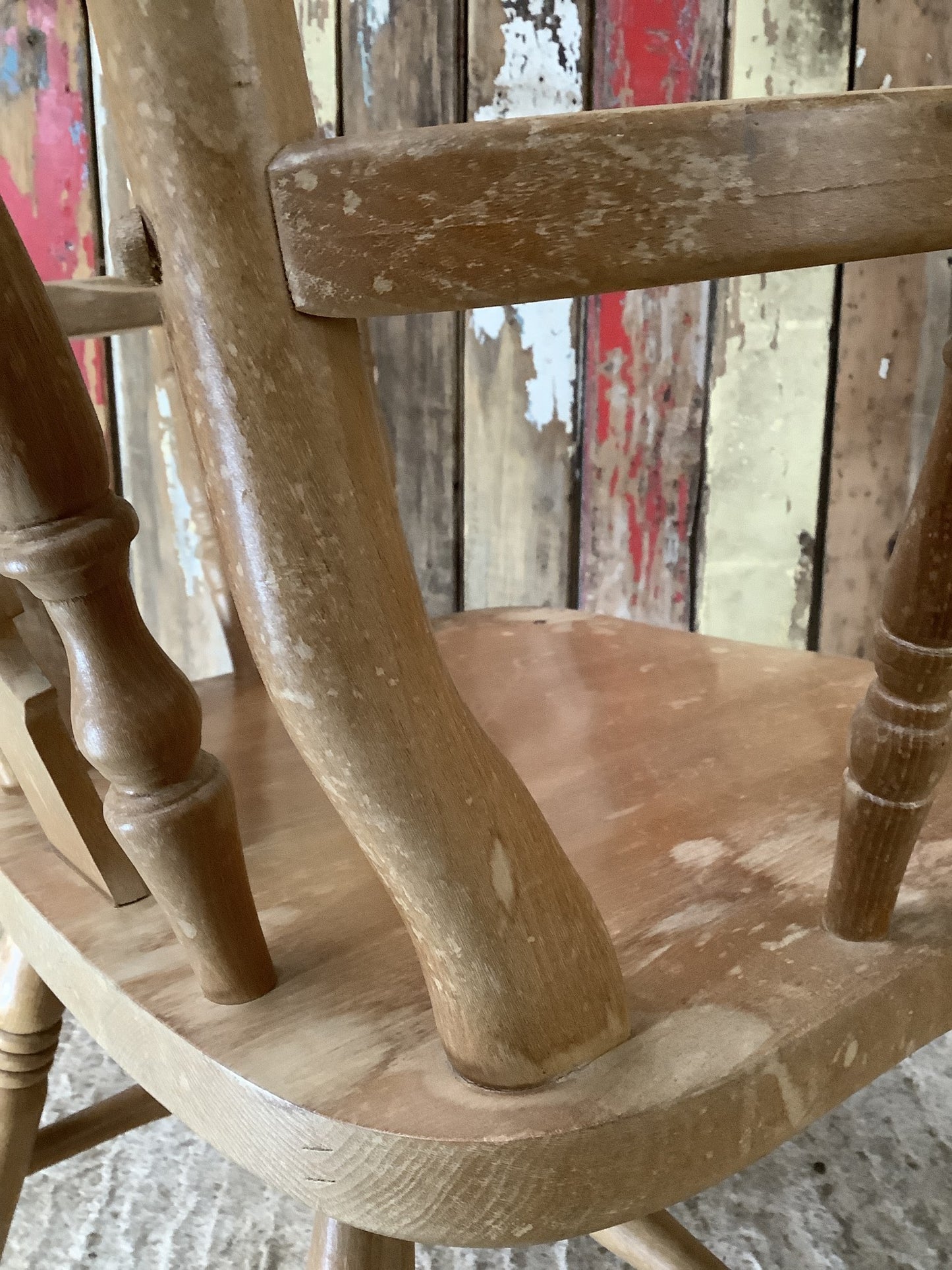 Old Farmhouse Low Fiddleback Carver Chair Solid Beech