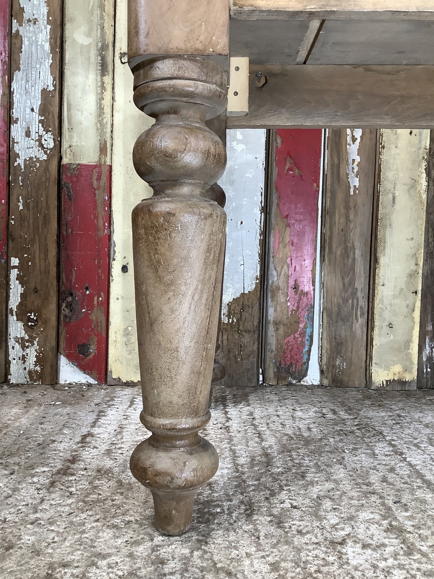 Lovely Old 3’5” Small Reclaimed Mahogany & Pine Farmhouse Coffee Table