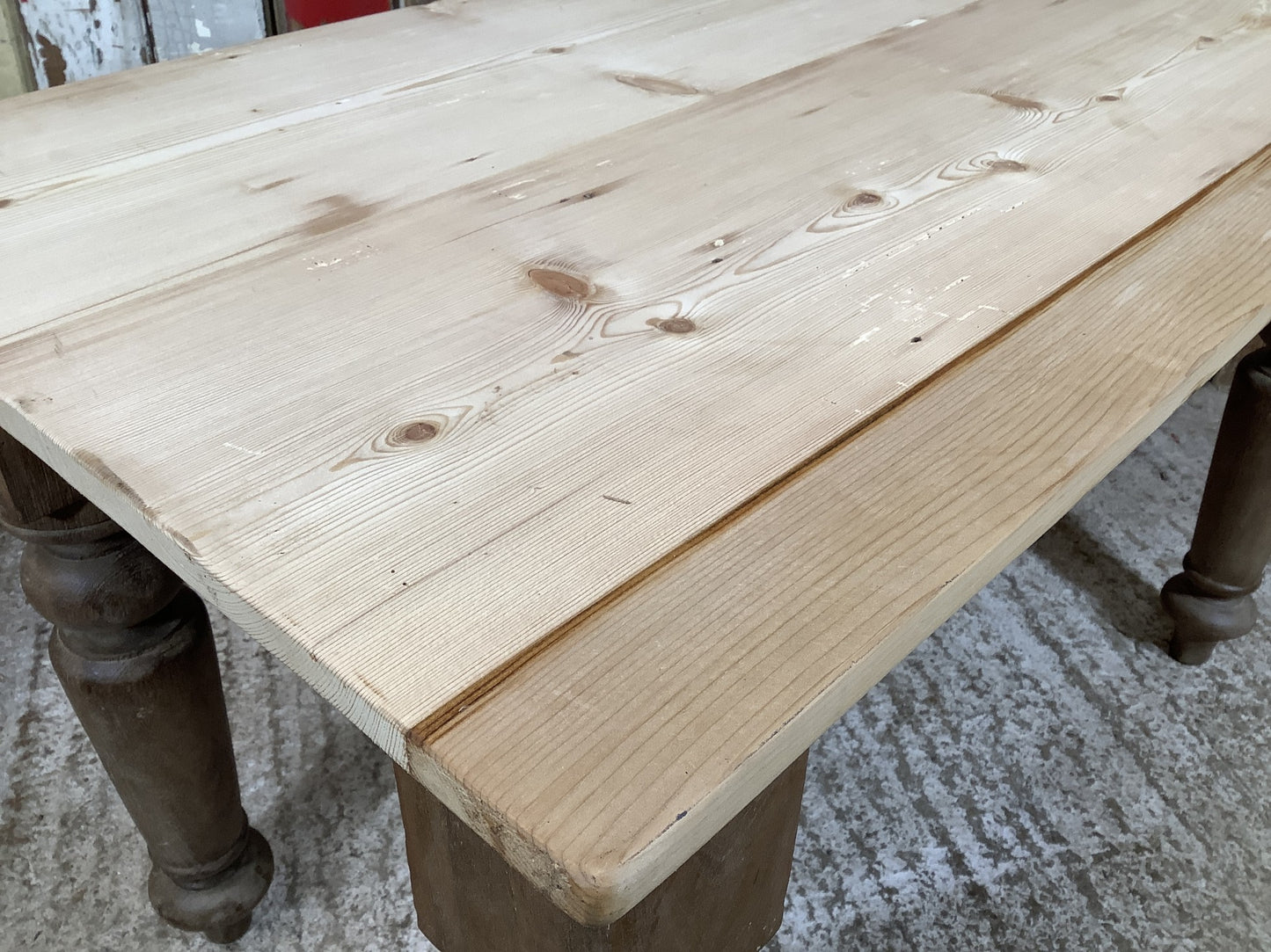 Lovely Old 3’5” Small Reclaimed Mahogany & Pine Farmhouse Coffee Table