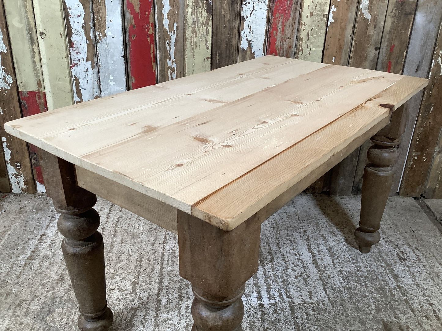 Lovely Old 3’5” Small Reclaimed Mahogany & Pine Farmhouse Coffee Table