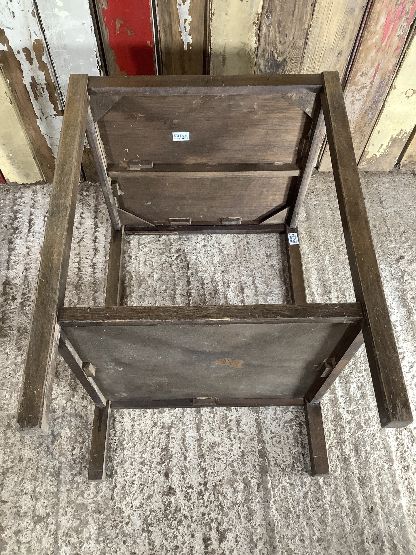 Oak & Beech 19” Square Side Bedside Table 1930’s Style