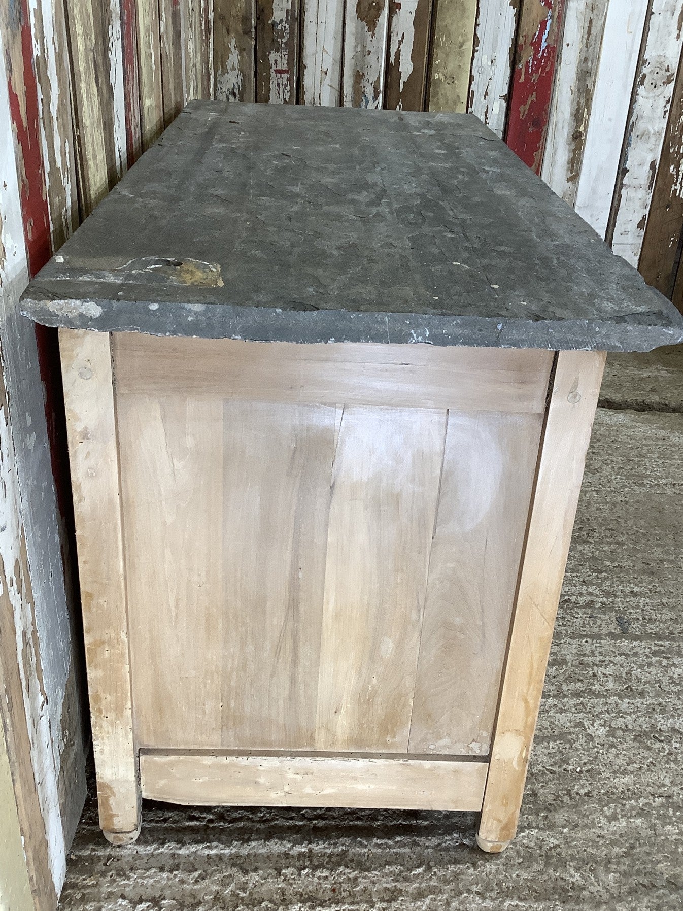 Fantastic 27"x47" 1930s Satin Walnut / Slate Chest of Drawers and Cupboard