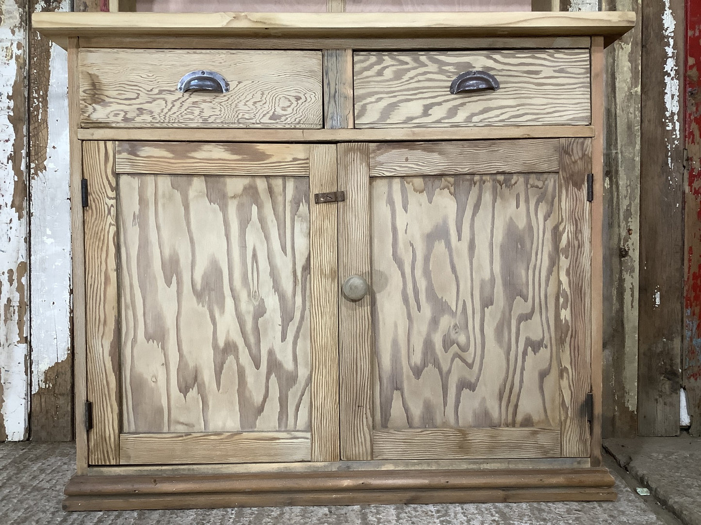 7'4"Hx3'7"W Old Country Kitchen Stripped Pine Welsh Dresser