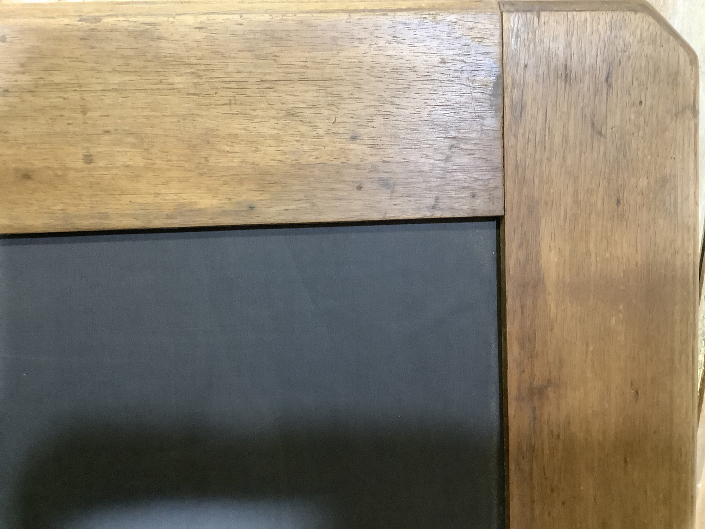 2'5"Hx1'5"W Old Mahogany Mirror Frame Turned To a Blackboard Noticeboard