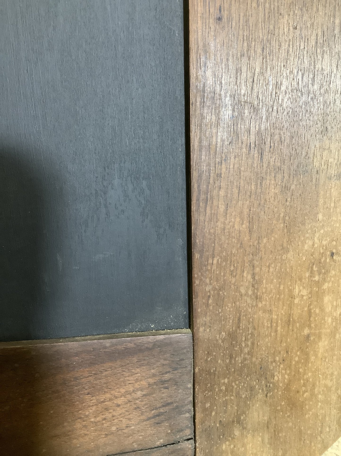2'5"Hx1'5"W Old Mahogany Mirror Frame Turned To a Blackboard Noticeboard
