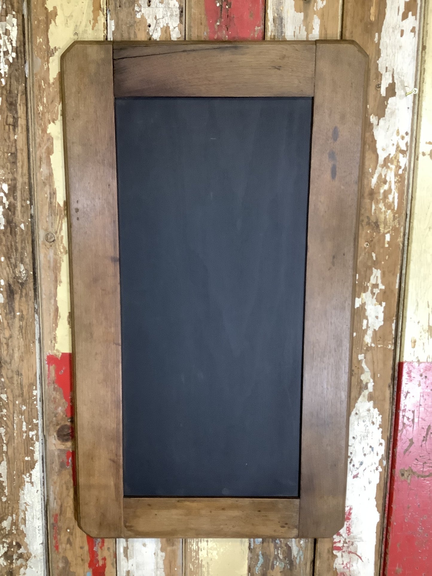2'5"Hx1'5"W Old Mahogany Mirror Frame Turned To a Blackboard Noticeboard