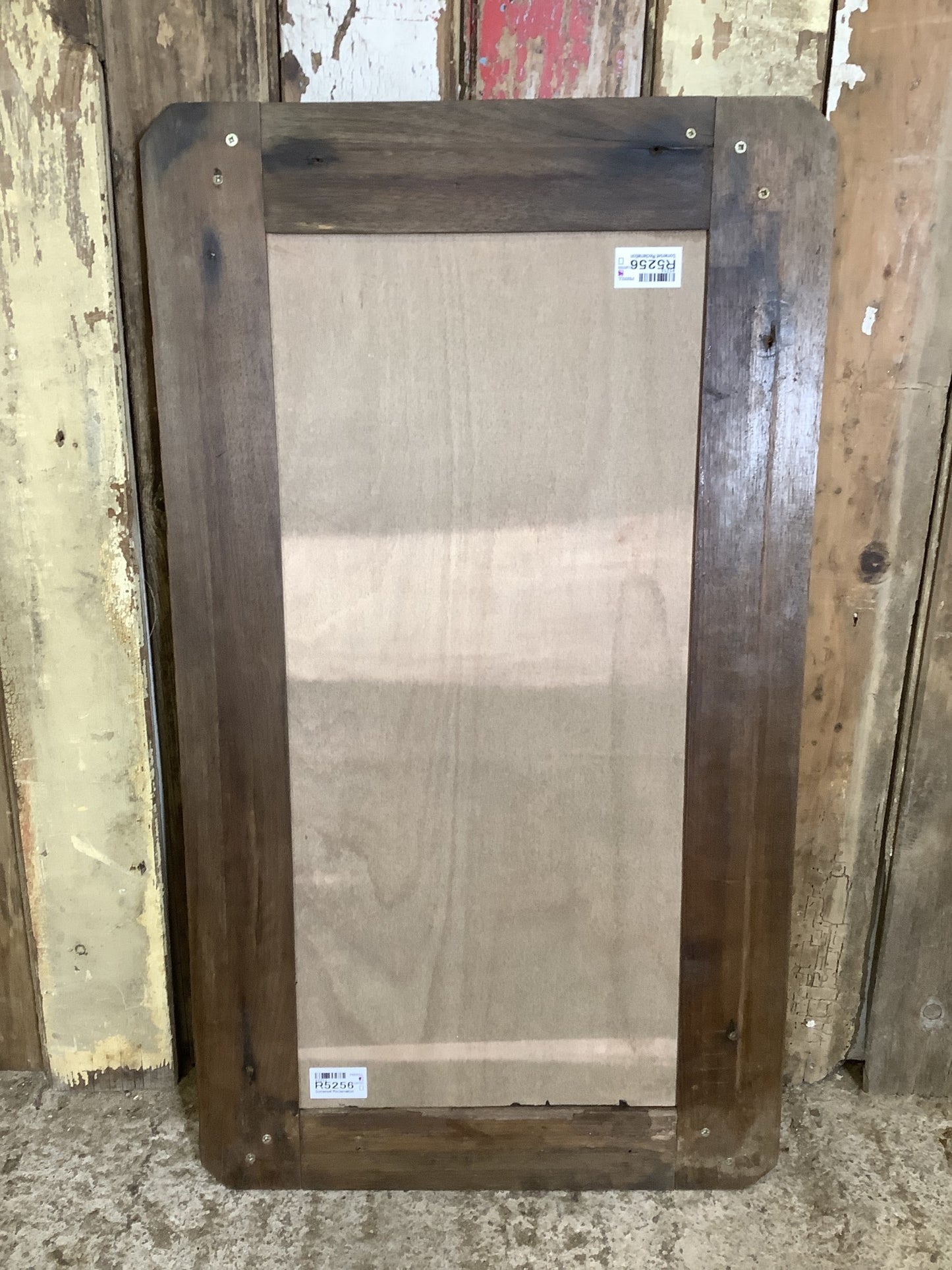2'5"Hx1'5"W Old Mahogany Mirror Frame Turned To a Blackboard Noticeboard