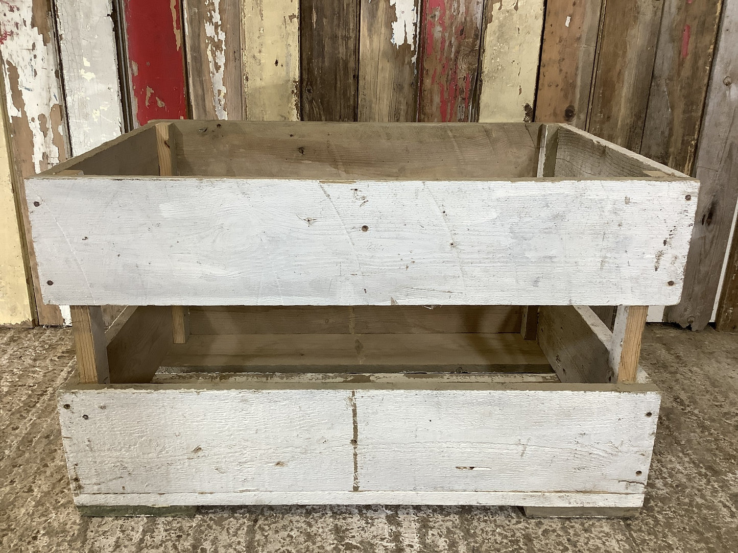 Large Painted Pine ‘LOG BOX’ 1'5"Hx2'5"W