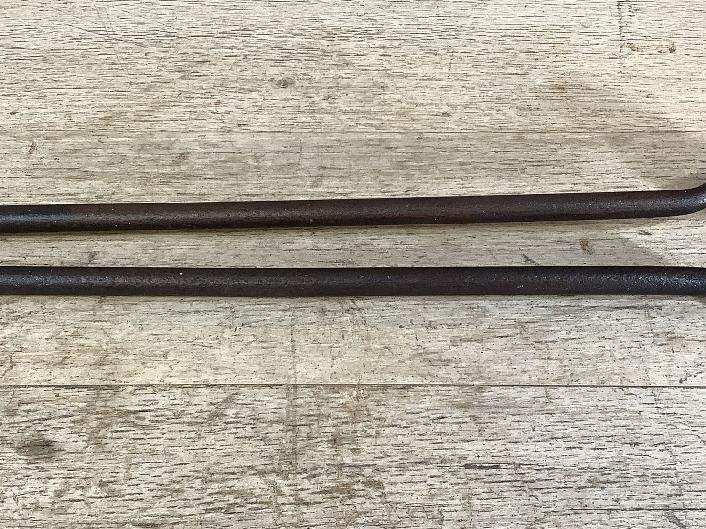 Long Set Of Antique Victorian Wrought Iron Fireplace Log Tongs Tools 2’L