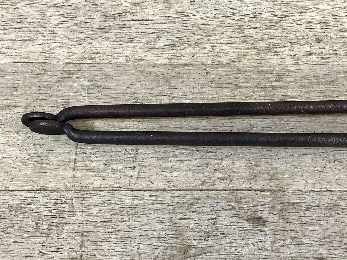 Long Set Of Antique Victorian Wrought Iron Fireplace Log Tongs Tools 2’L