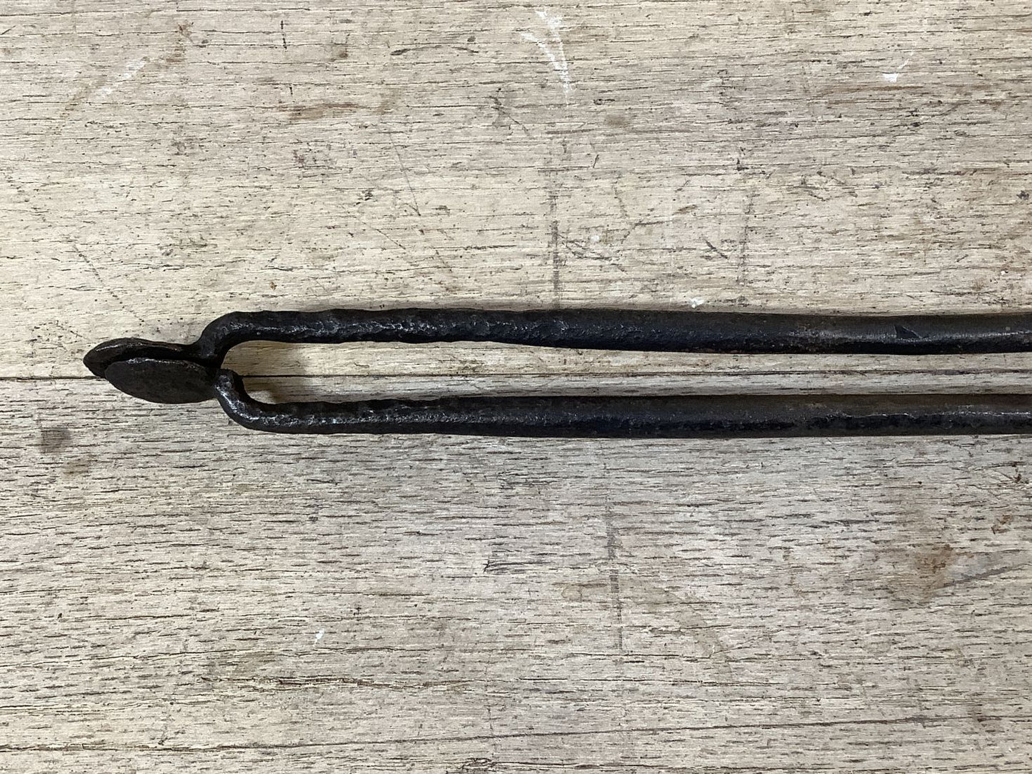 Long Set Of Antique Victorian Wrought Iron Fireplace Log Tongs Tools 2’4”L