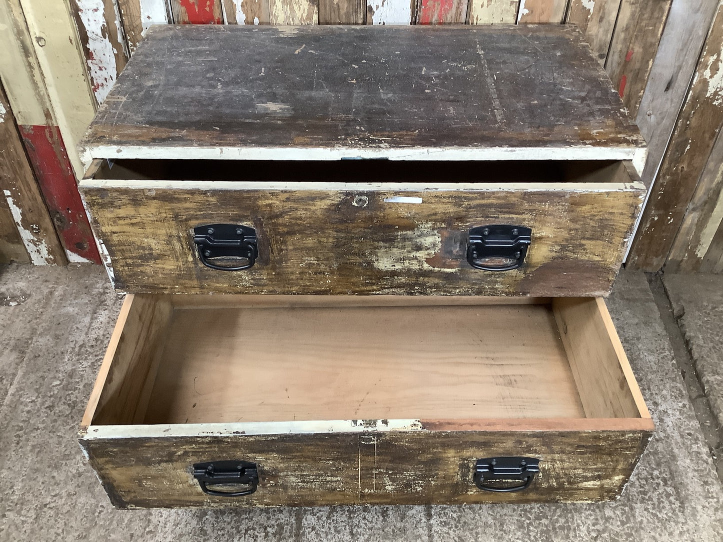 Victorian Mahogany 2 Drawer Chest of Drawers With Chunky Feet 2'5"Hx3'1"W