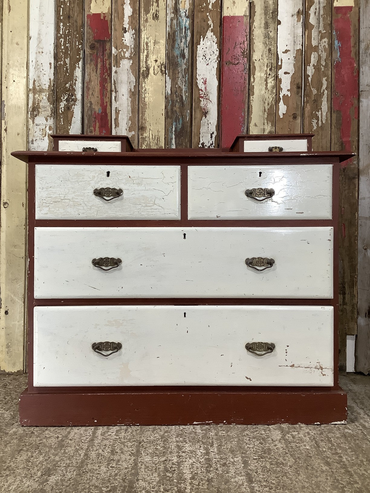 Victorian Pine 2 Over 2 Bedroom Dresser Chest Of Drawers With Trinket Boxes