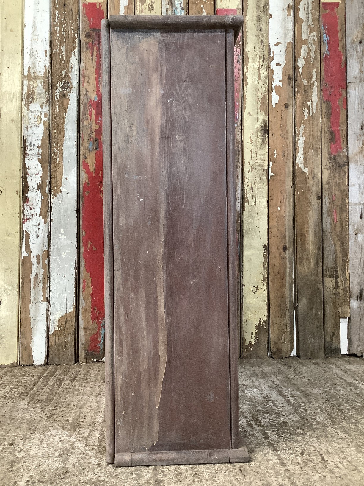 Old Victorian Pine Glazed Front Shop Display Cabinet With Key 3'2"Hx2'8"W