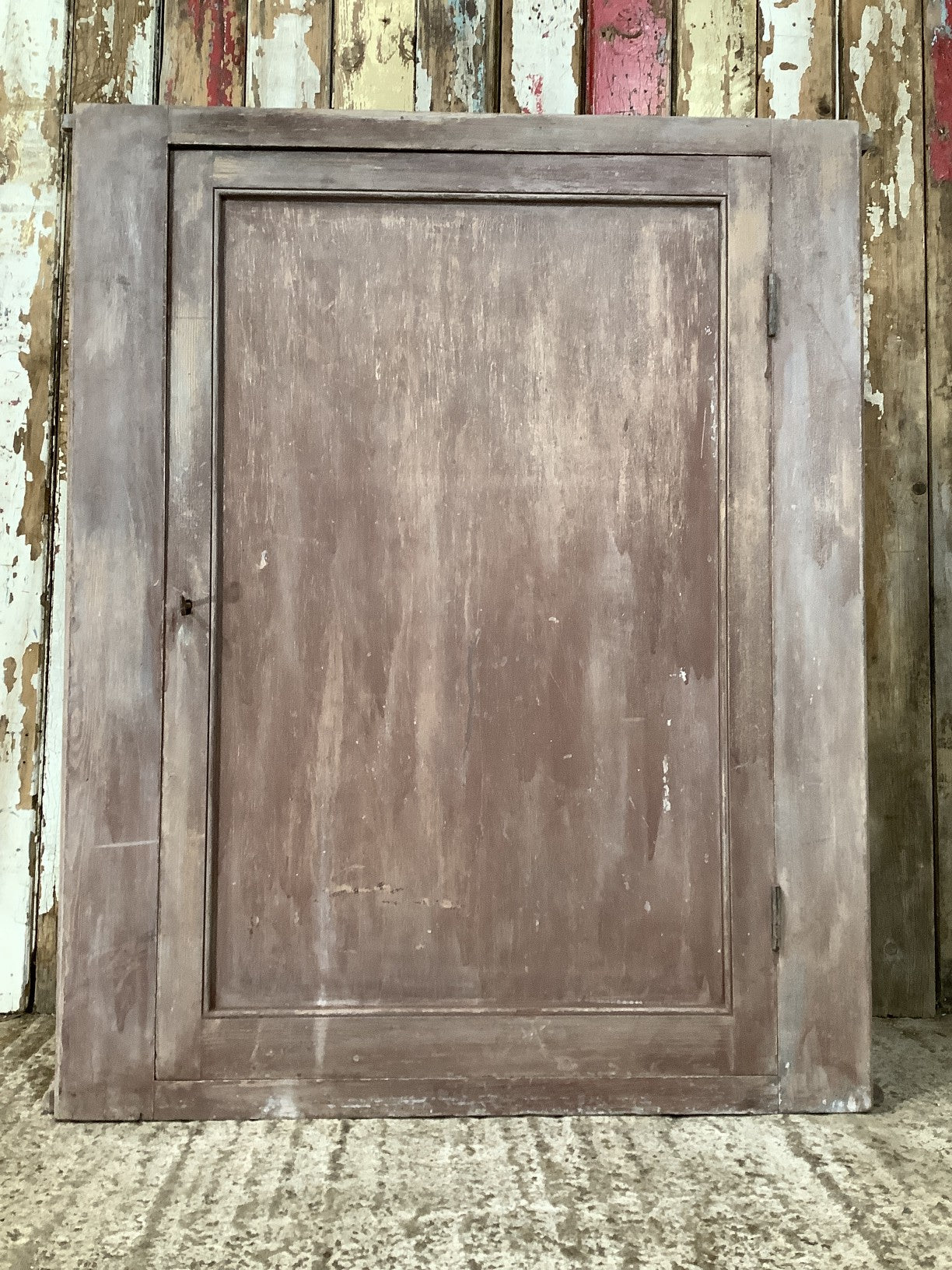 Old Victorian Pine Glazed Front Shop Display Cabinet With Key 3'2"Hx2'8"W