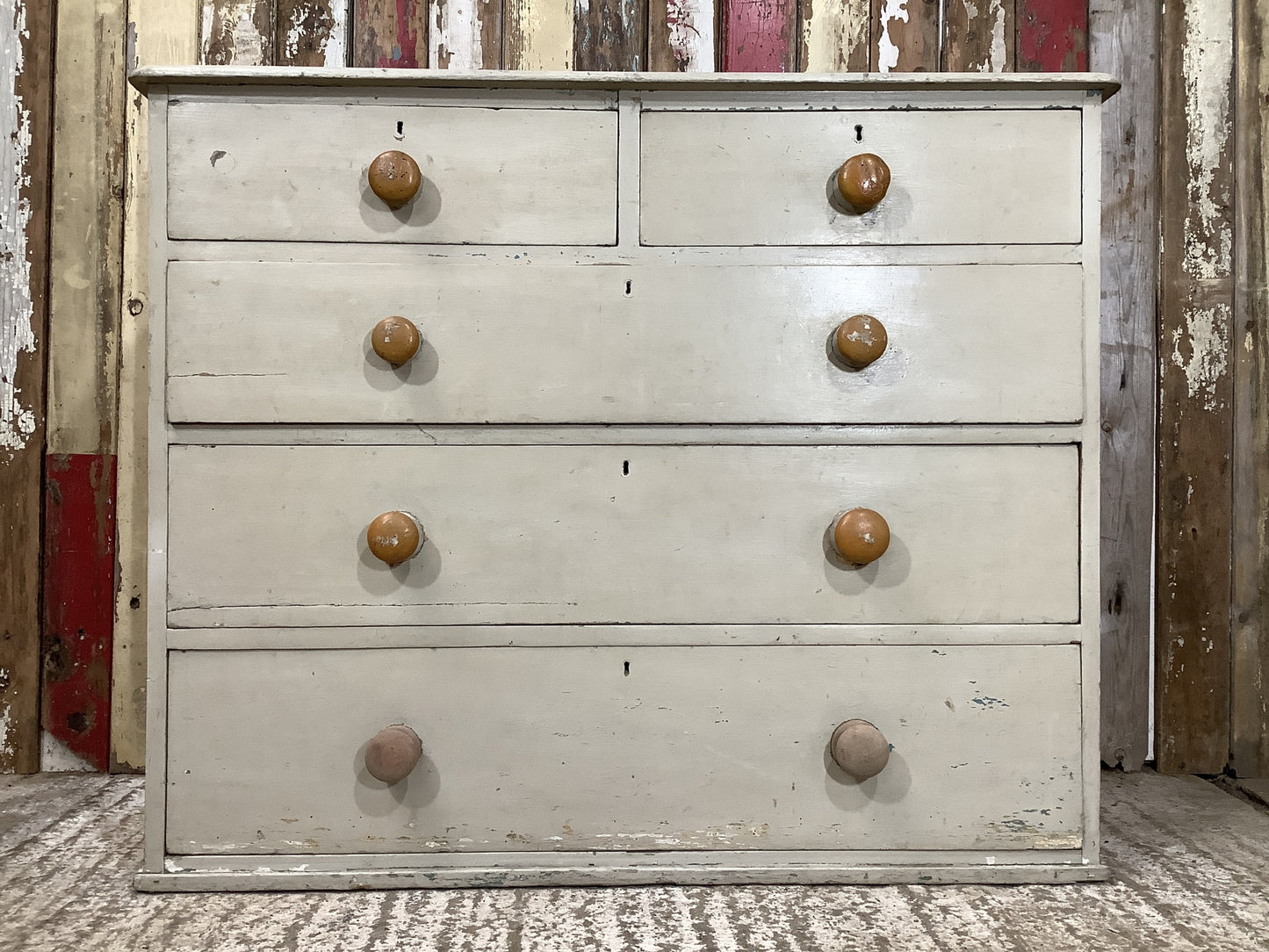 Classic Victorian Pine 2 Over 3 Bedroom Chest of Drawers 2'11"Hx3'6"W