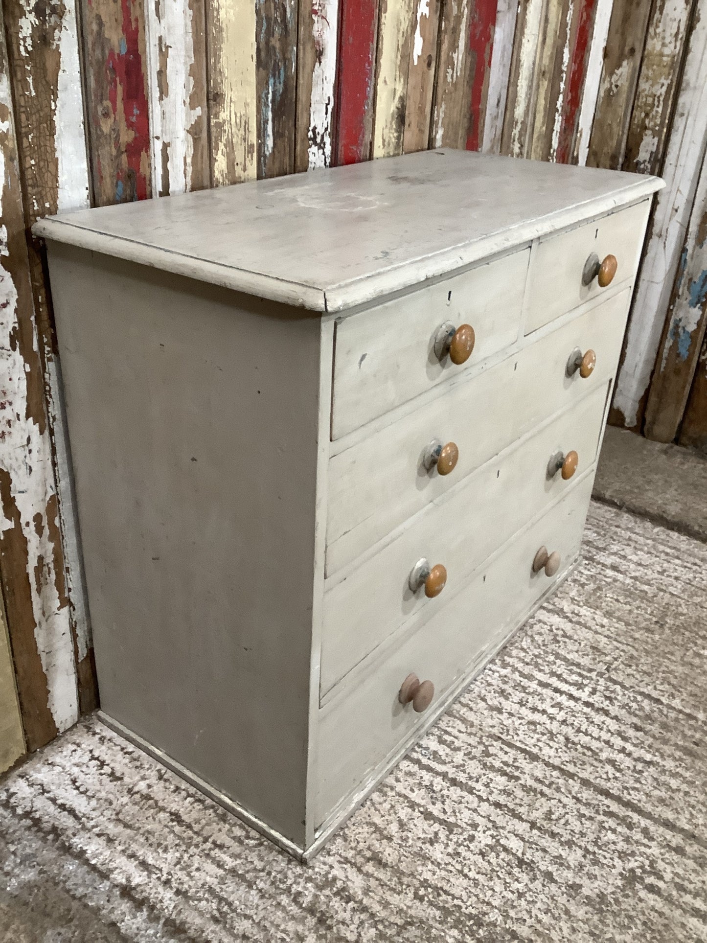 Classic Victorian Pine 2 Over 3 Bedroom Chest of Drawers 2'11"Hx3'6"W