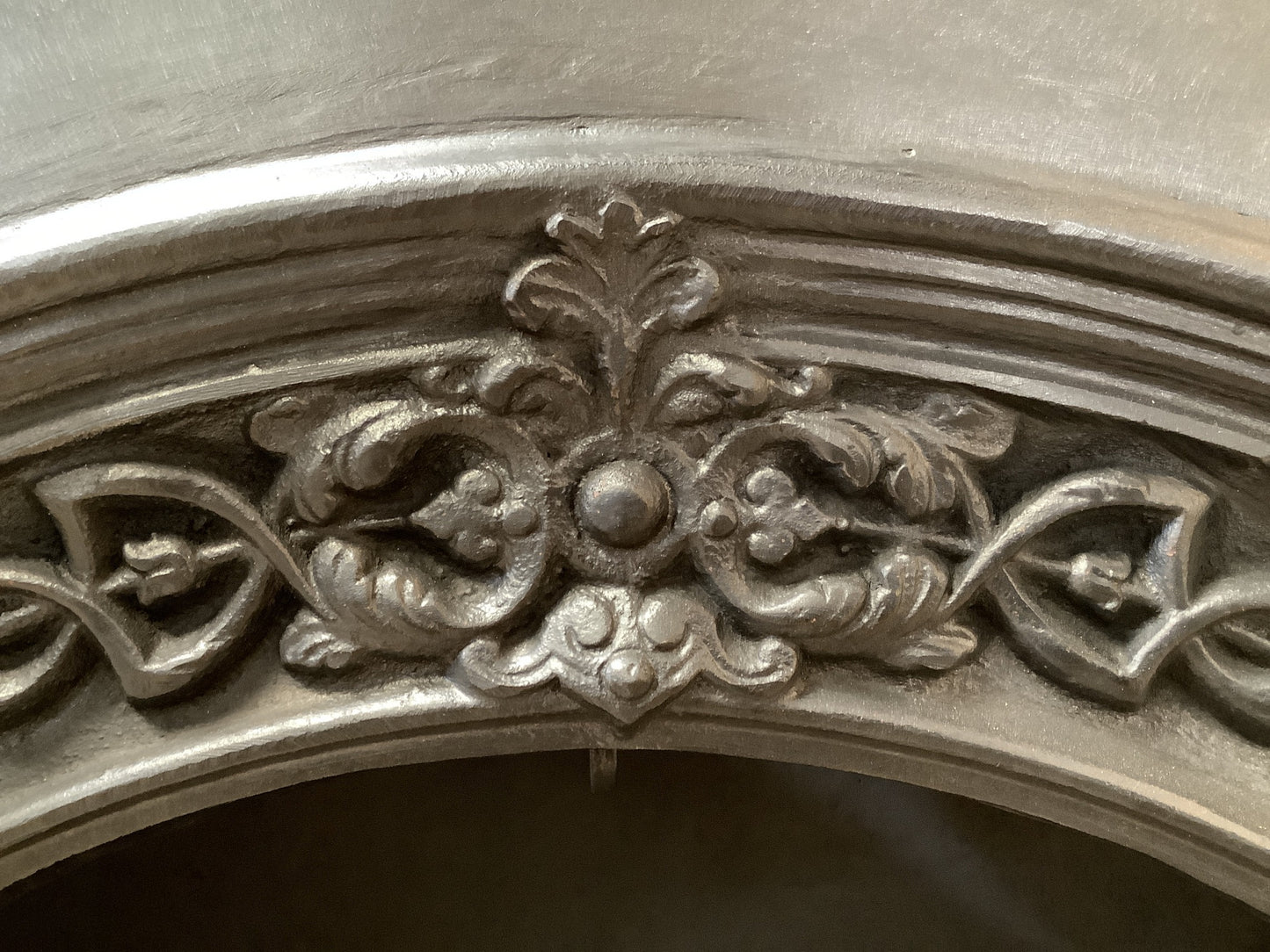 Old Polished Cast Iron Horseshoe Living room Fireplace 3'1"Hx3'1"W