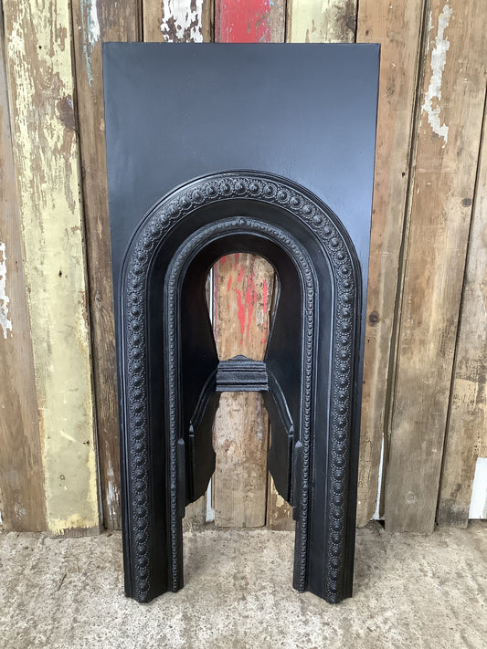35"H x 16"W Used Victorian Painted Cast Iron Bedroom Fireplace Metal