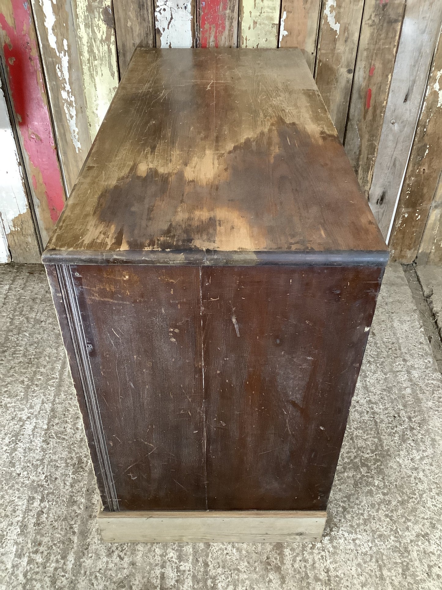 1930s Sanded Back Pine 2 Over 2 Chest of Drawers 2'4"Hx3'4"W
