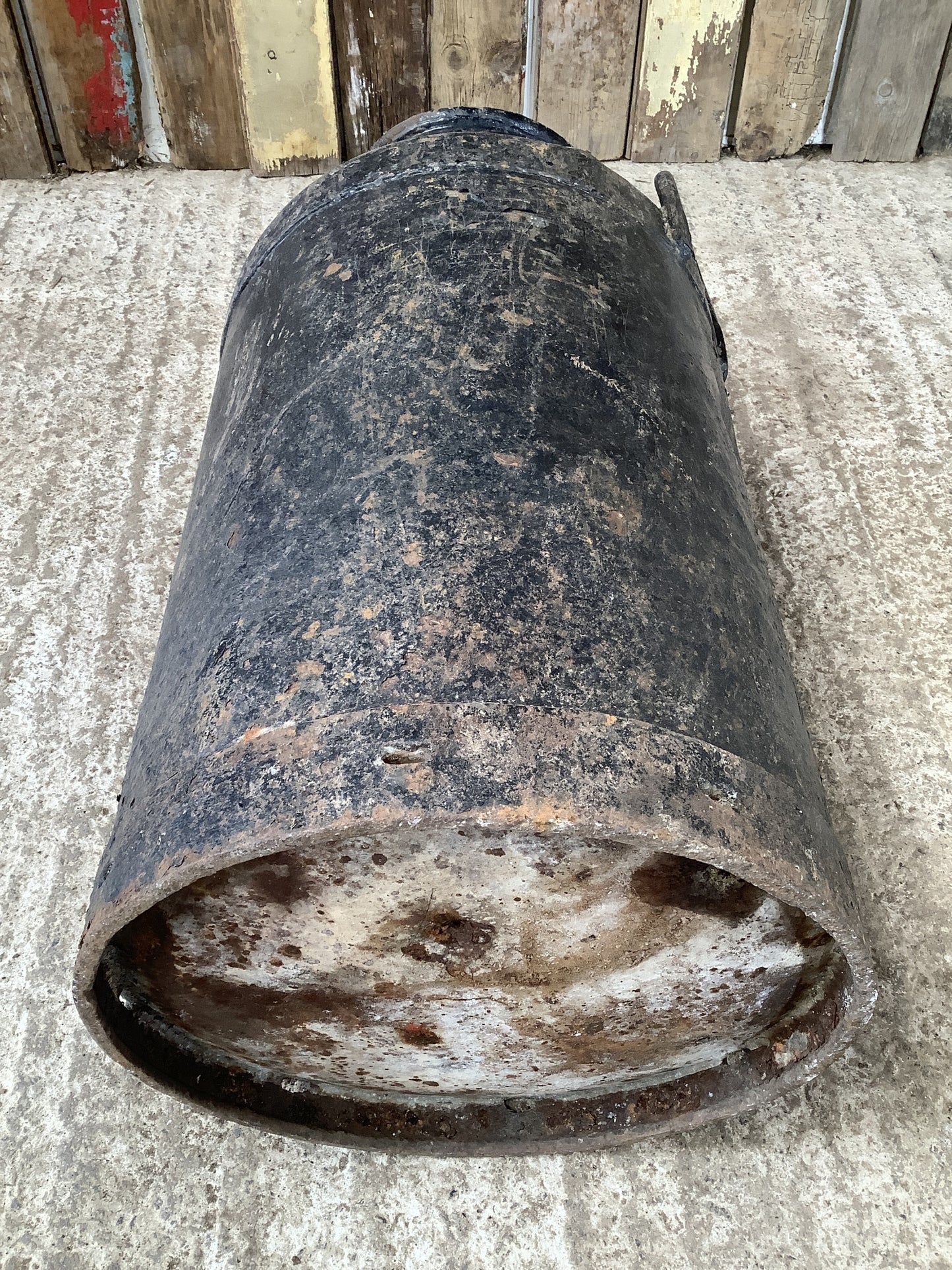 1930s Painted Steel Milk Churn Garden Feature 2'1"H