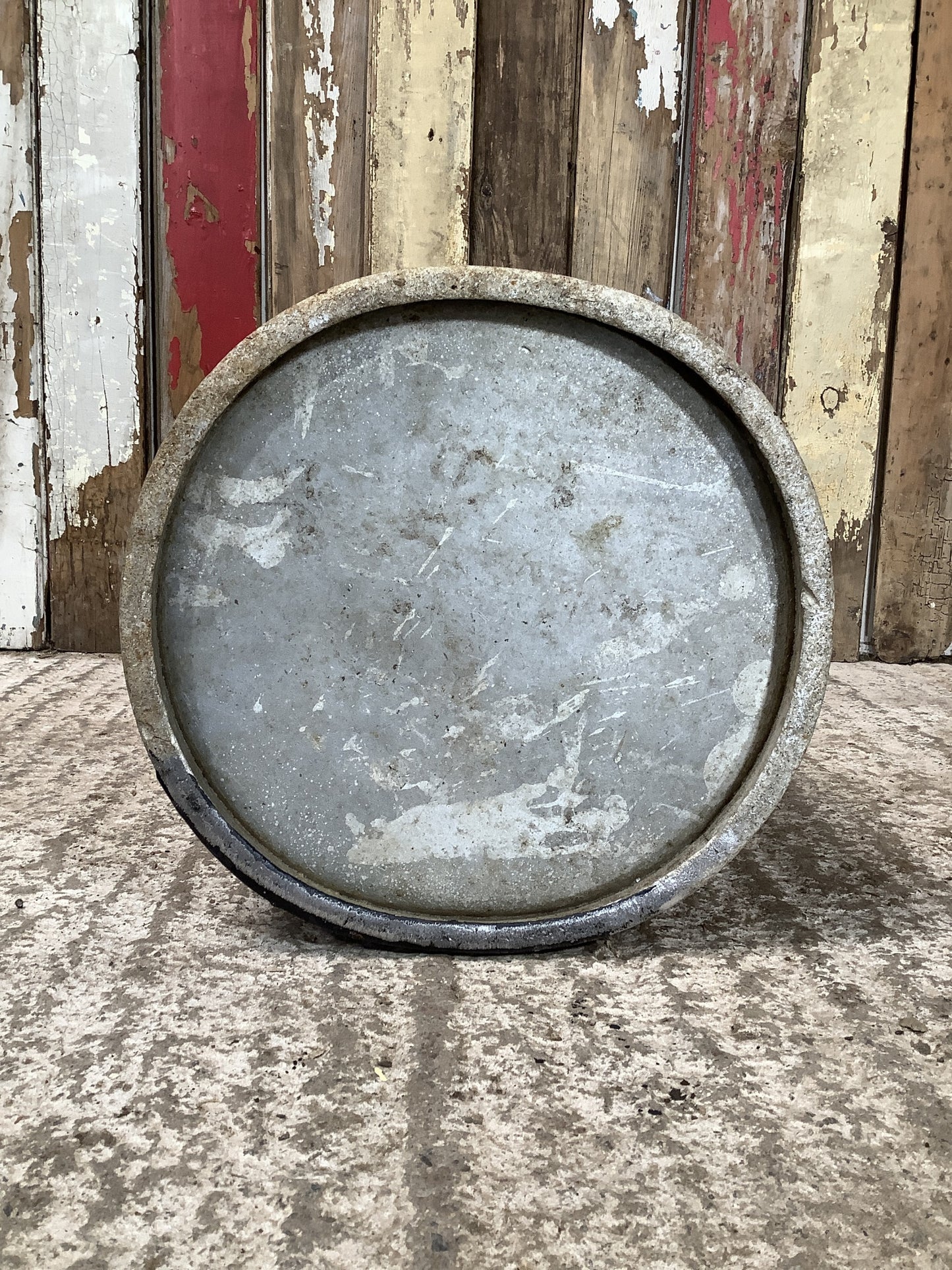 Old 1930s Aluminium Milk Churn With Large Handle 1'2"H