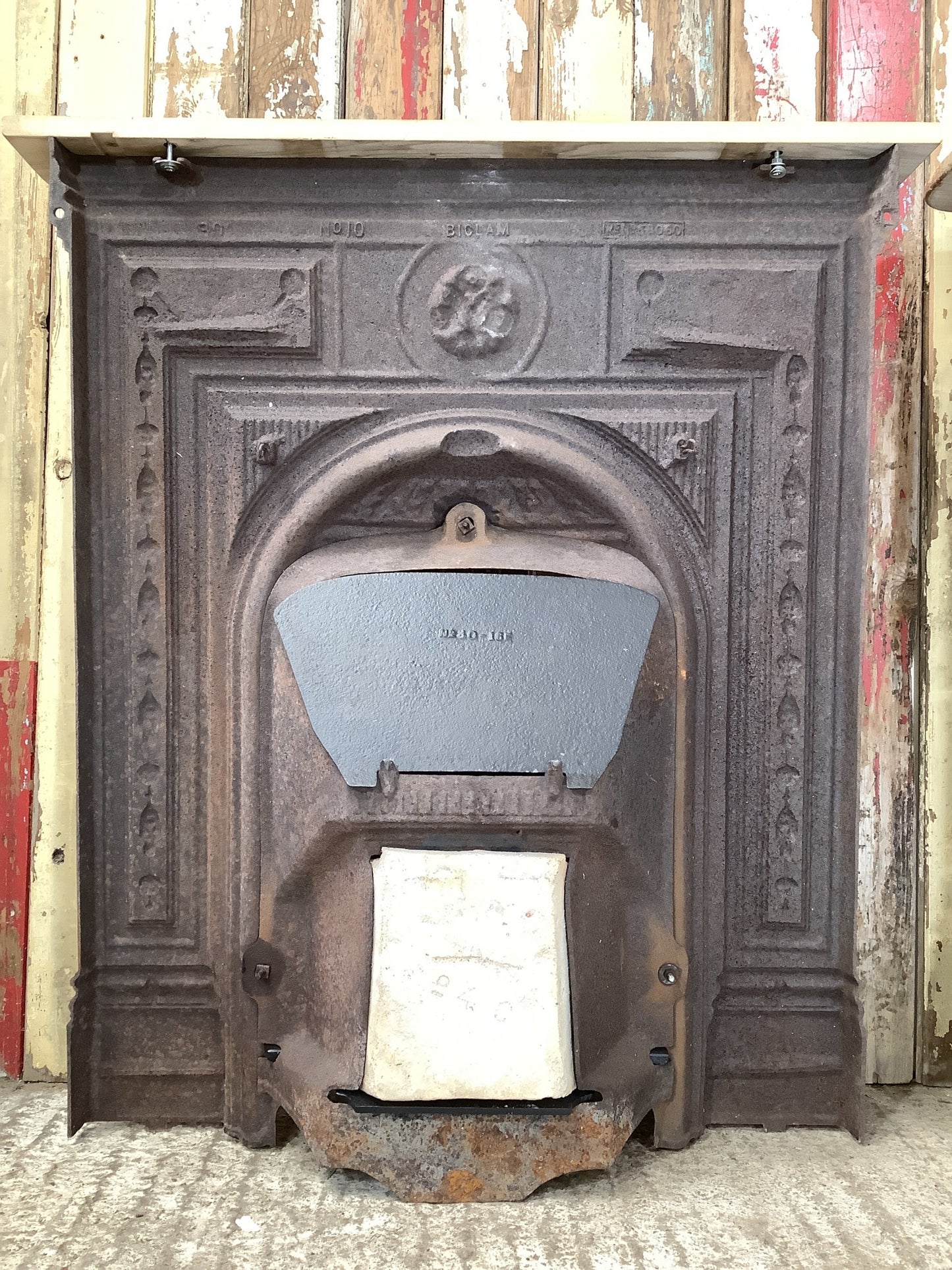 Pair Of Victorian Stripped Cast Iron Fireplace With Mantle 3'3"Hx2'10"W