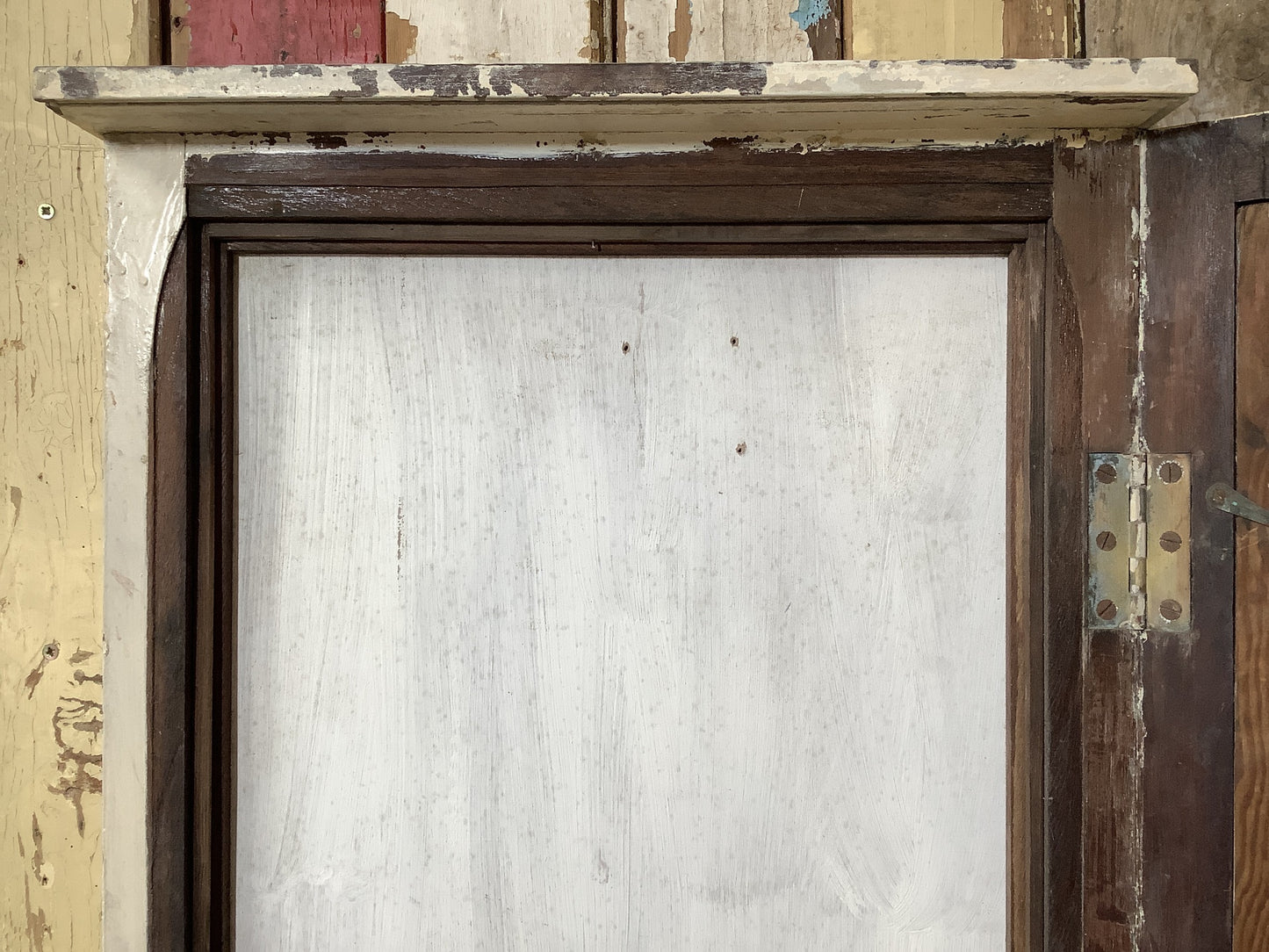 Quirky Victorian Painted Mahogany & Glass Display Cabinet 3'5"Hx1'6"W