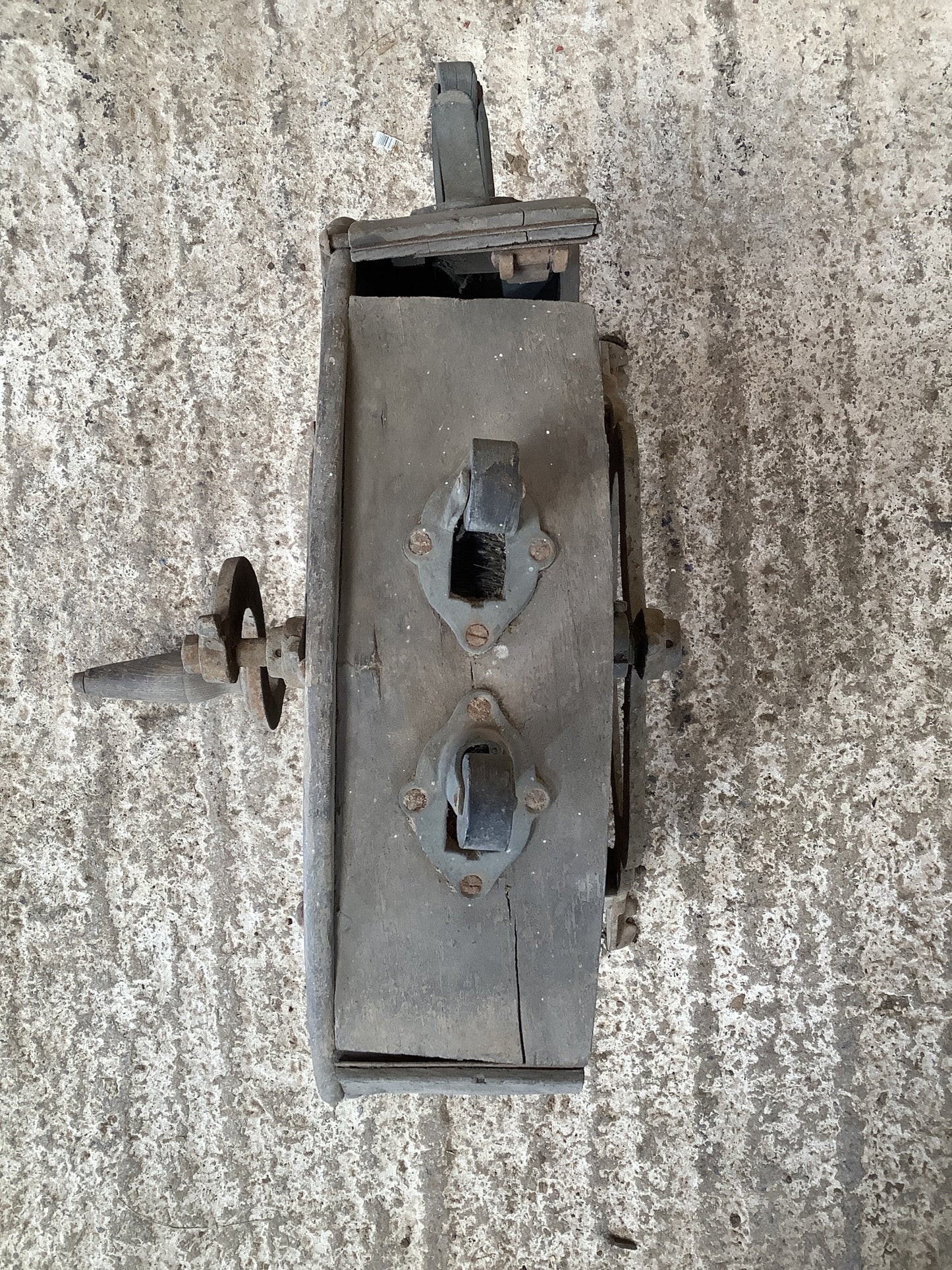 Vintage Old Cast Iron & Pine Knife Sharpener (Spares & Repairs)