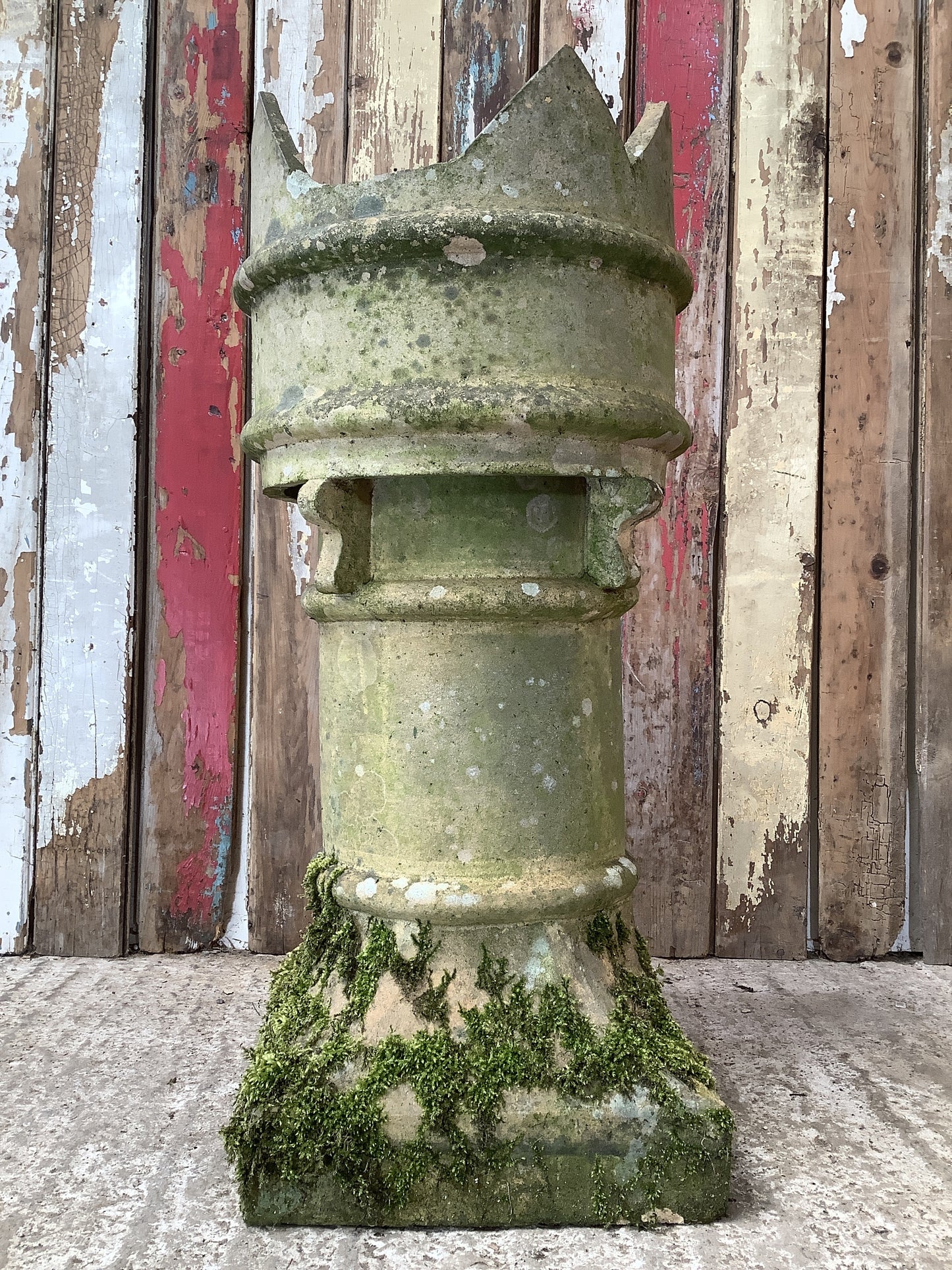 Old Yellow Buff Clay Crown Bishop Chimney Pot 2'6"Hx1'1"W