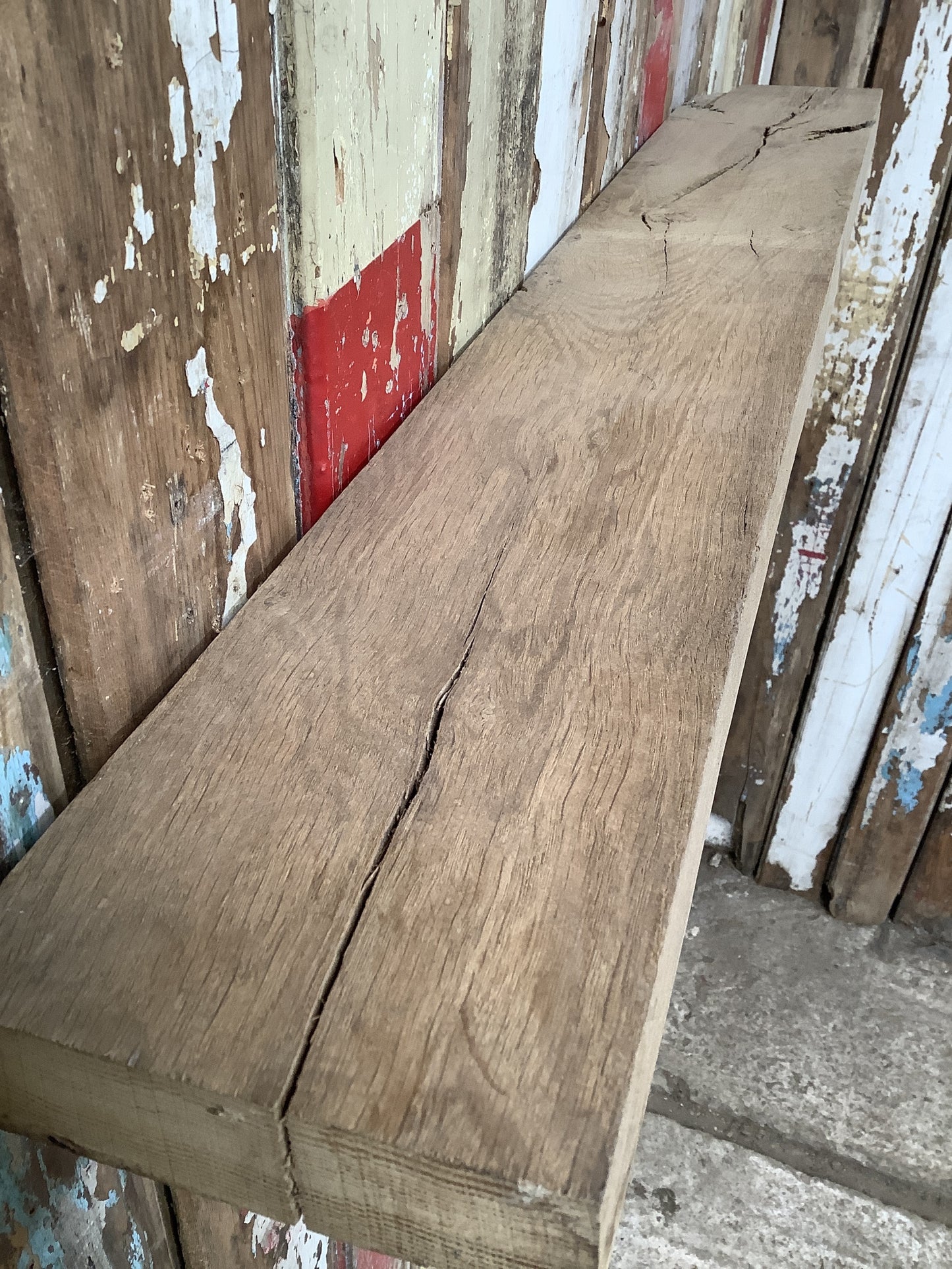 Reclaimed Solid English Oak Floating Shelf Plank