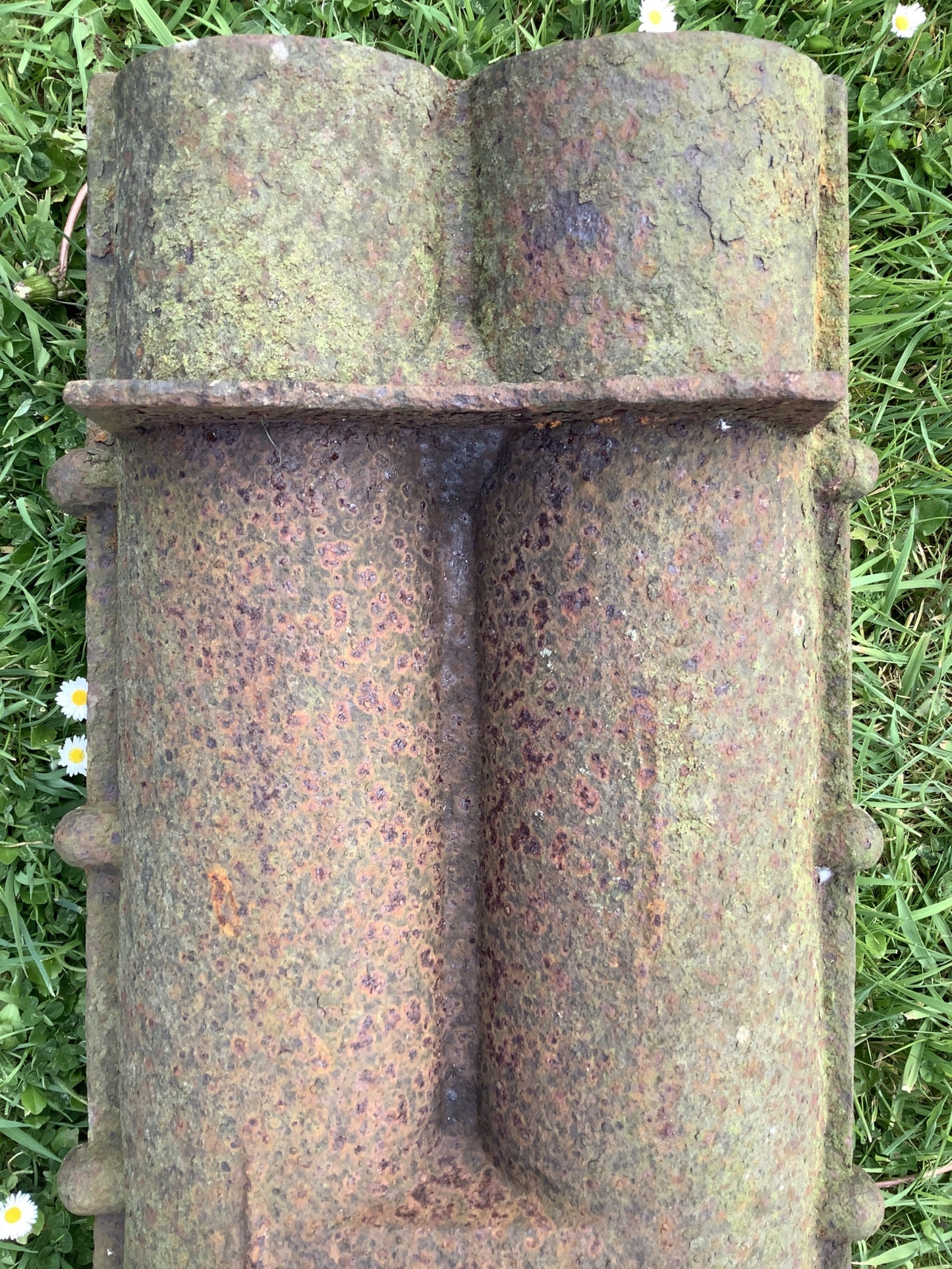 Victorian Cast Iron Rectangle Rusty Pig Trough 7"Hx1'1"W
