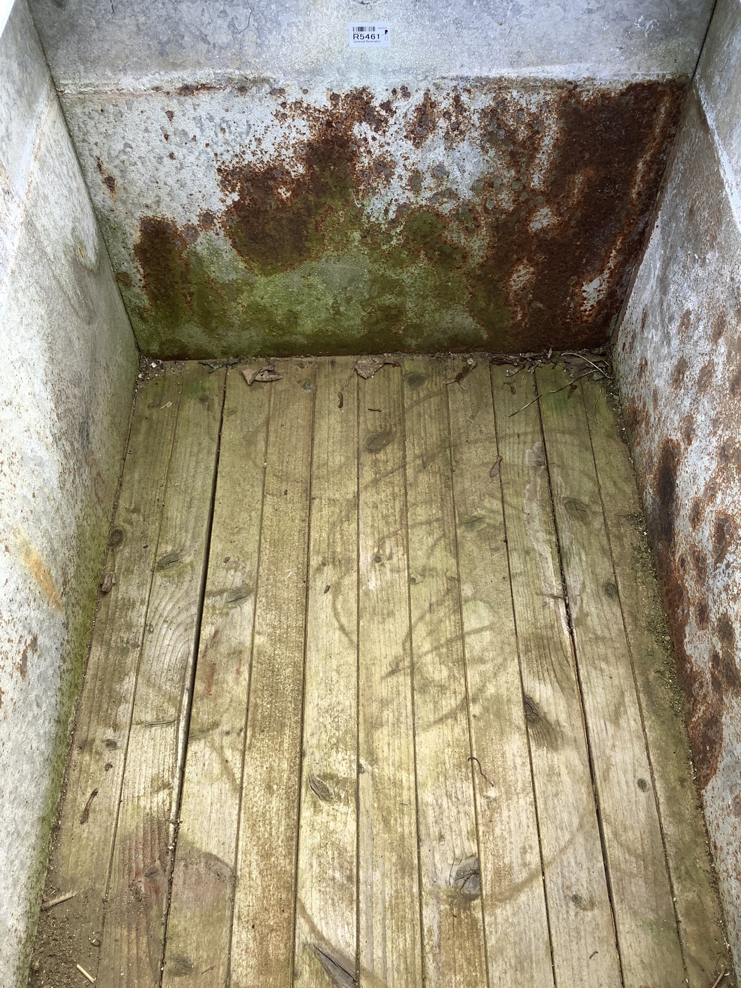 1930s Galvanized Riveted Water Trough Planter 2'1"Hx2'3"W
