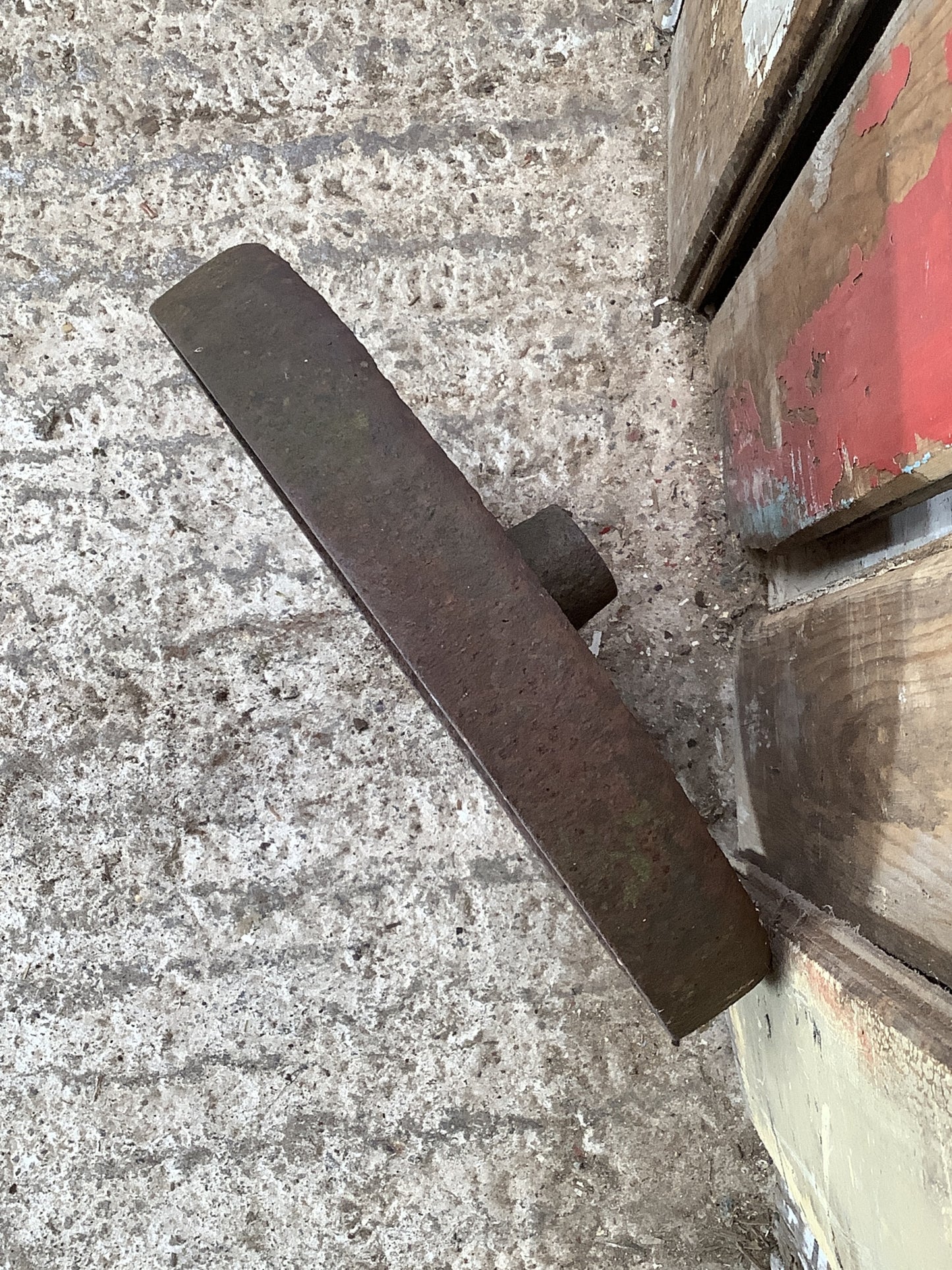 Old Cast Iron Metal Solid Centre Machine Trolly Wheel