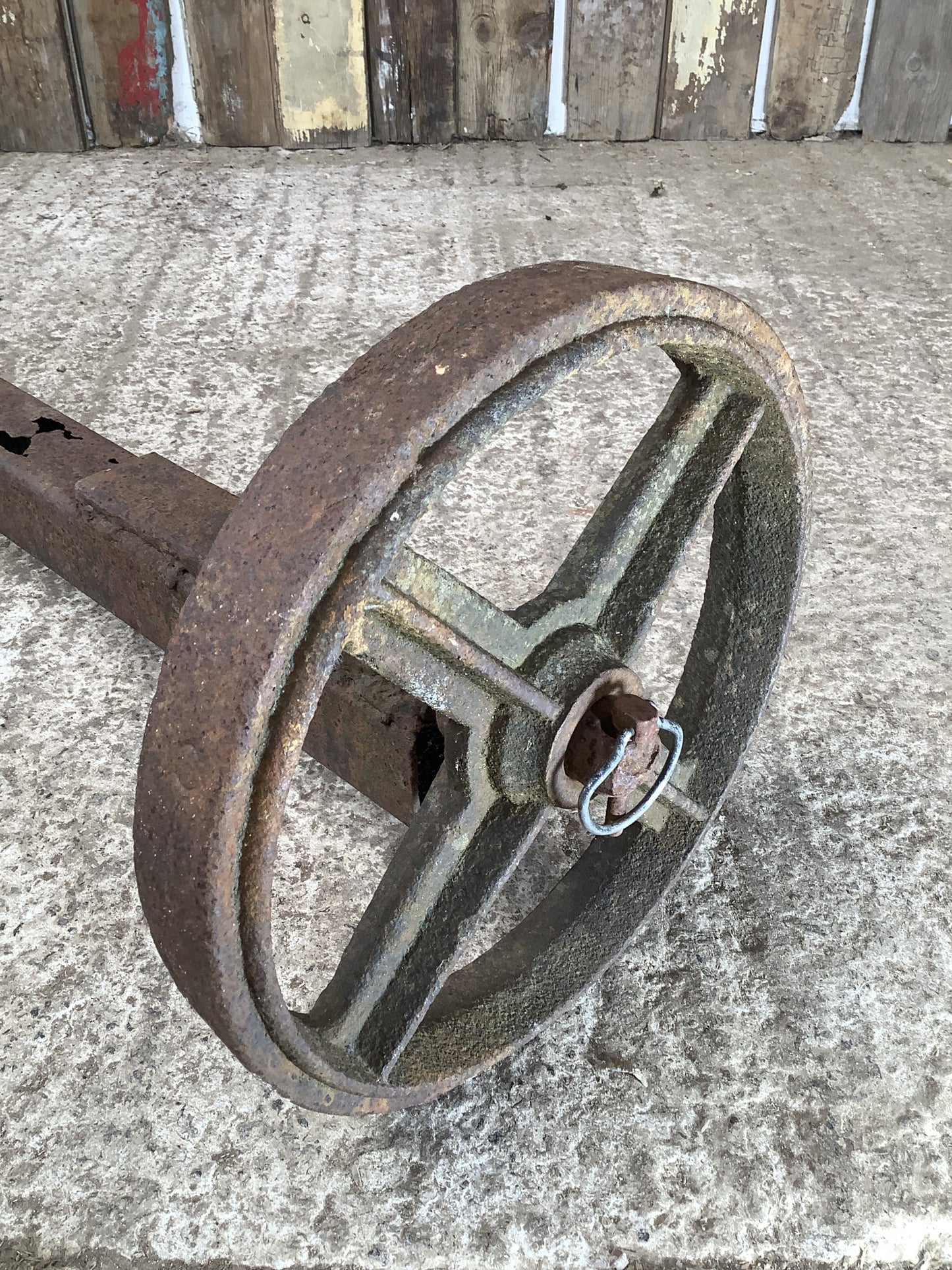 Old Cast Iron Metal 4 & 6 Spoke Odd Hen House Trolly Wheels