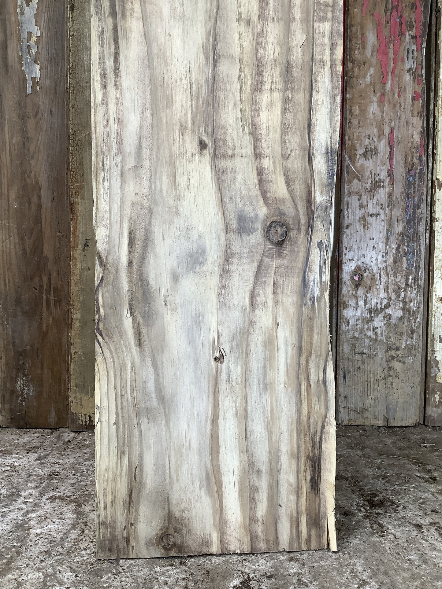 3'1" L Old Chunky Solid Pine Timber Fireplace Beam