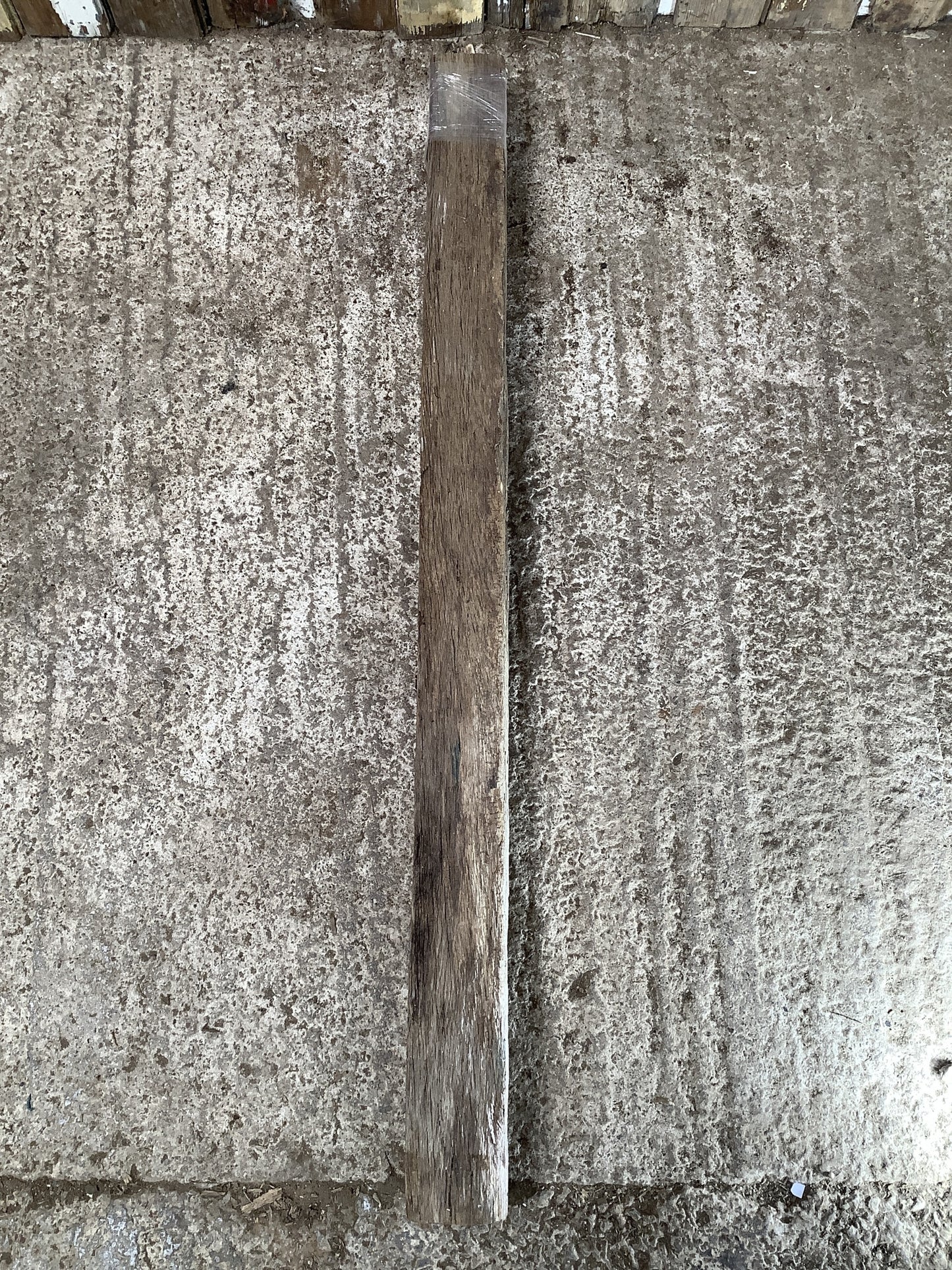 3'11" L Reclaimed Old Solid Oak Timber Beam Post