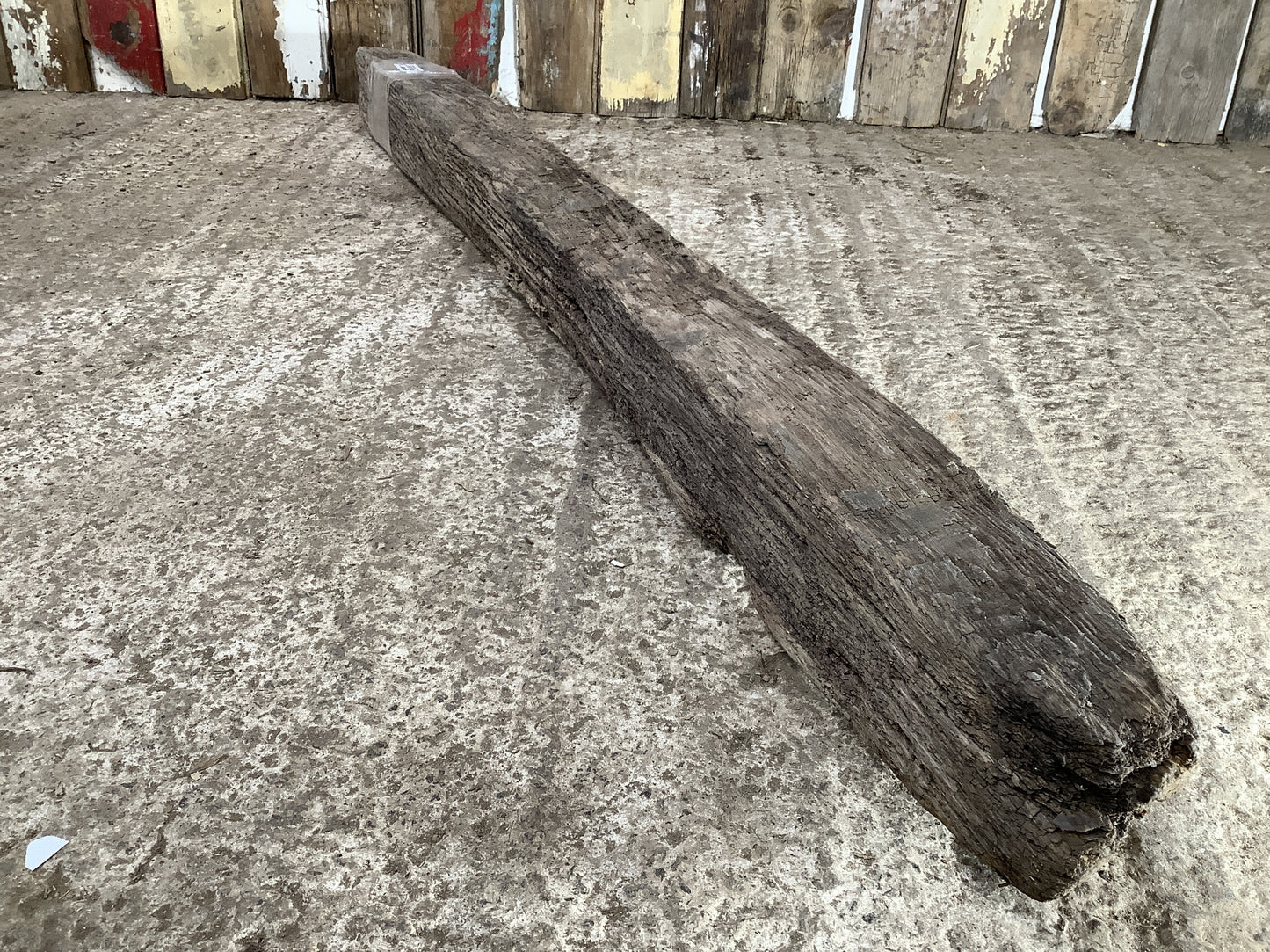 4'1" L Reclaimed Old Solid Oak Timber Post Beam