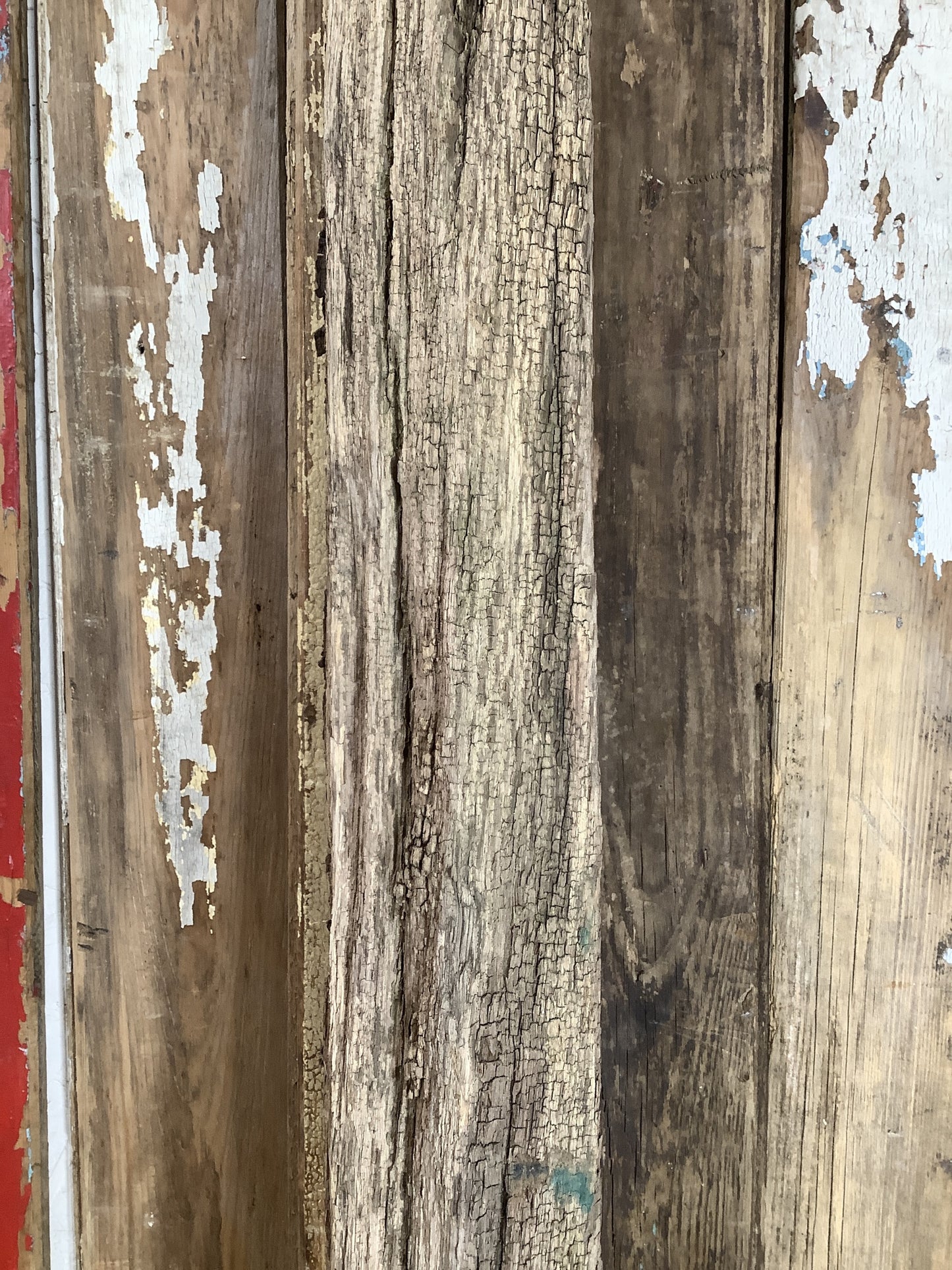3'8" L Reclaimed Old Solid Oak Timber Post Beam