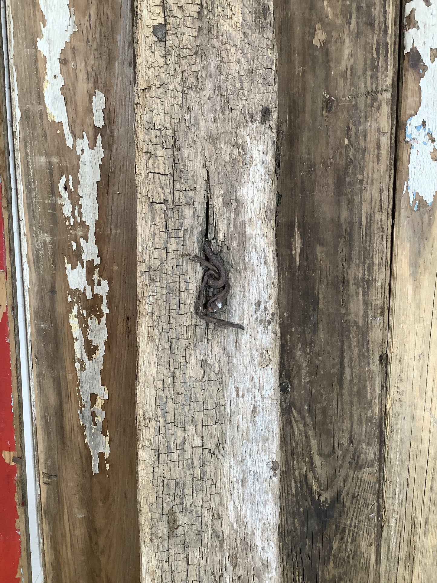 3'8" L Reclaimed Old Solid Oak Timber Post Beam